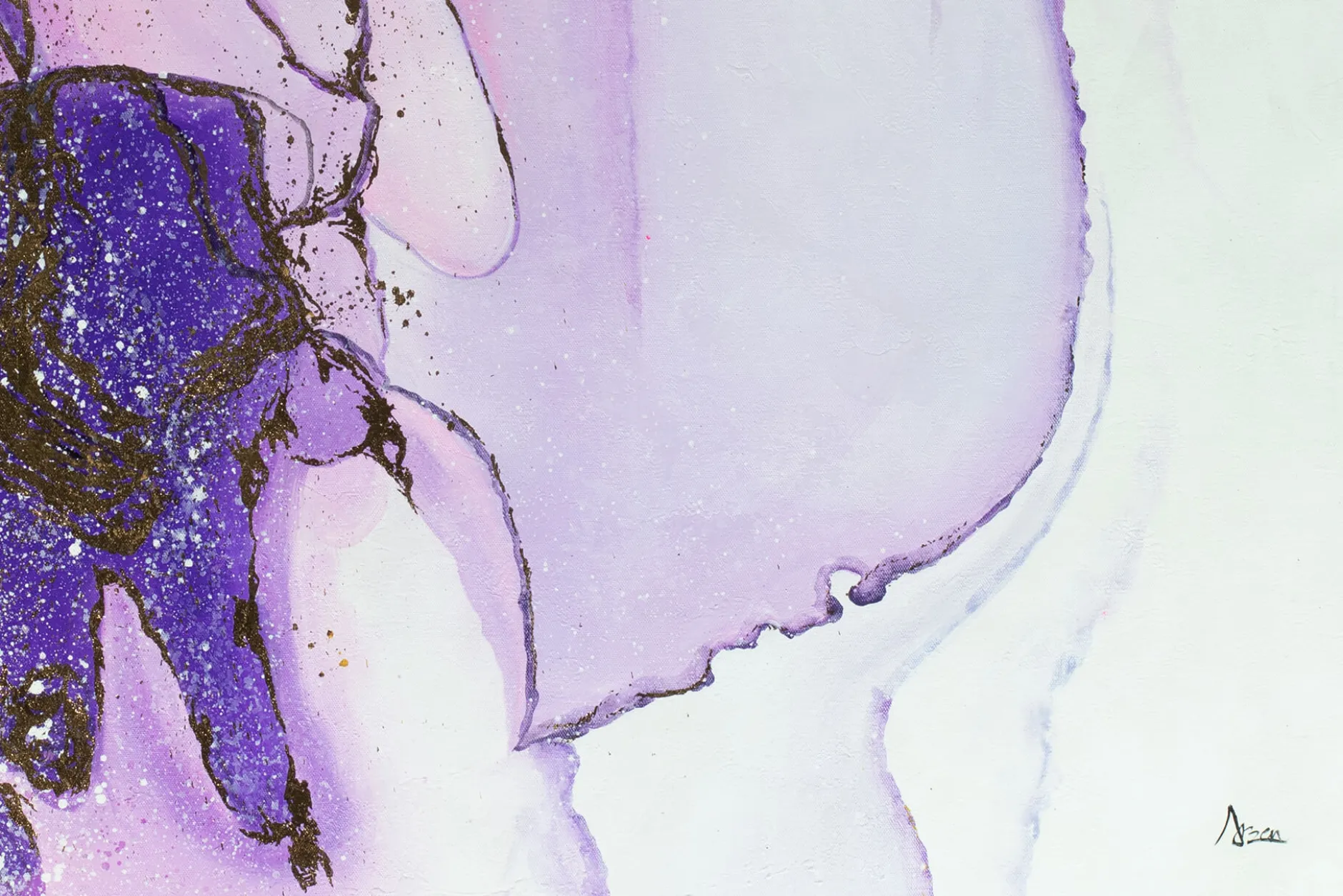 Öl Gemälde 'Lilac Impressions' | Handgemaltes Unikat
