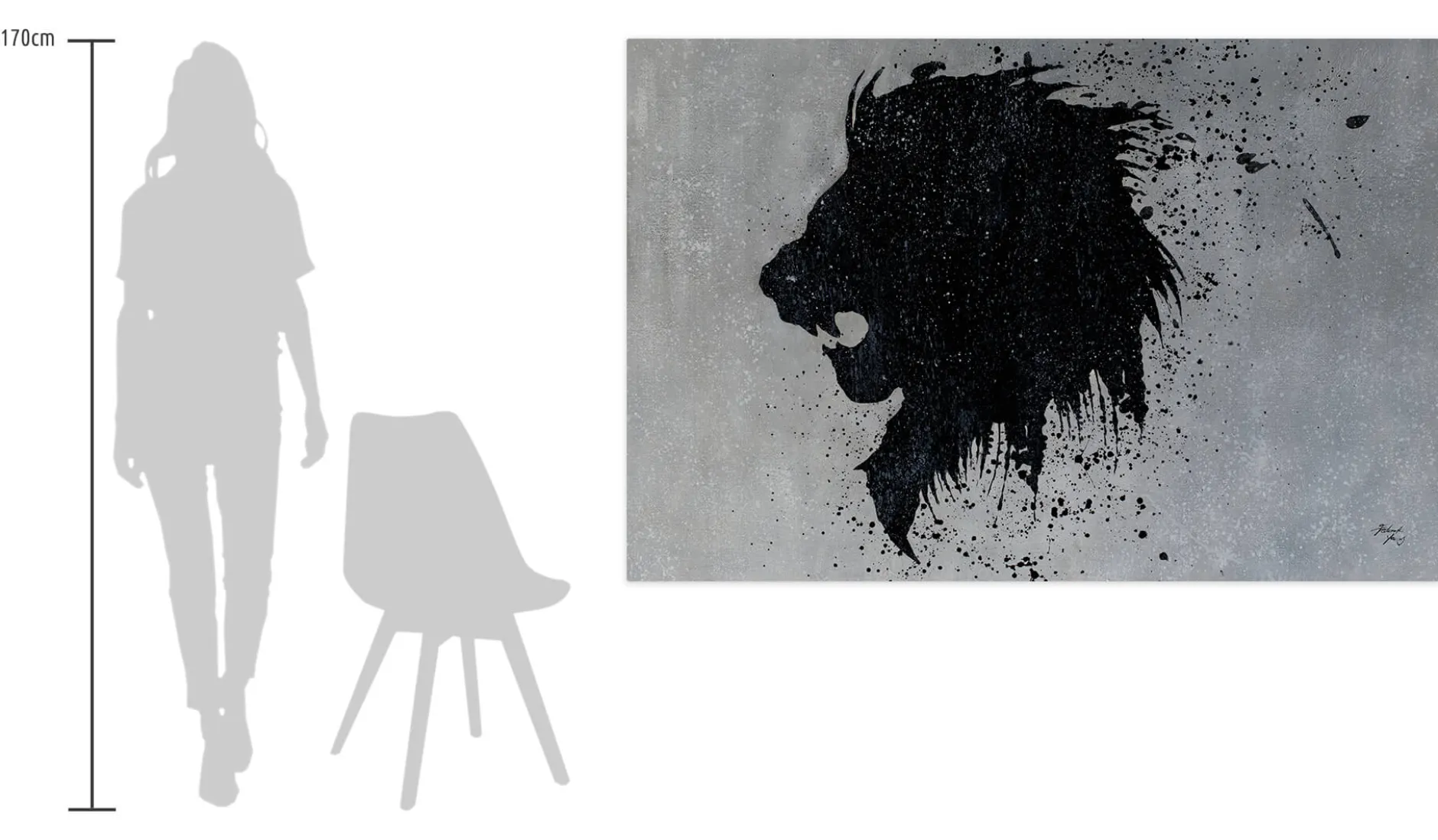 Öl Gemälde 'Lion Nature' | Handgemaltes Unikat
