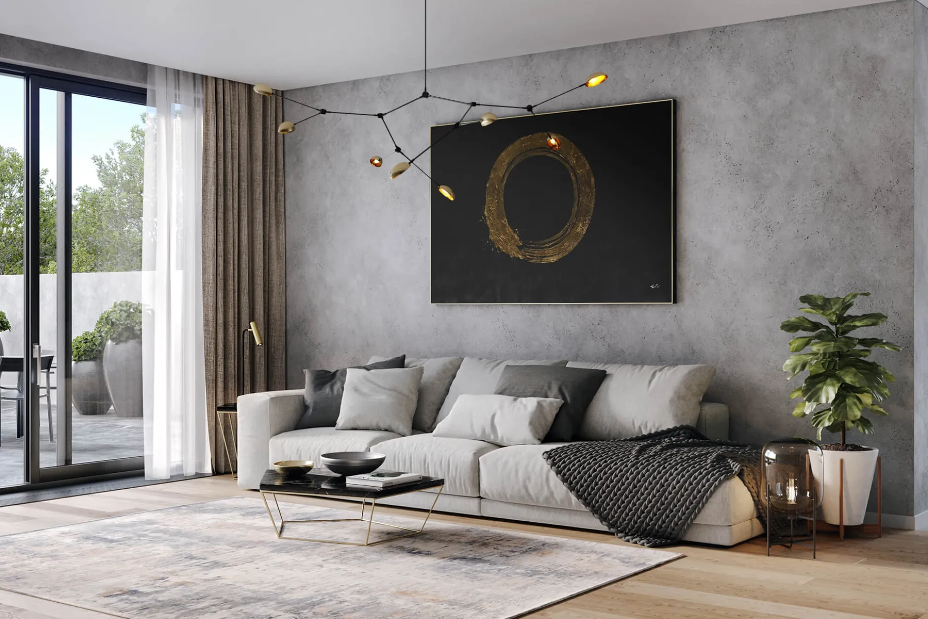 Öl Gemälde 'Lucent Circle' | Handgemaltes Unikat
