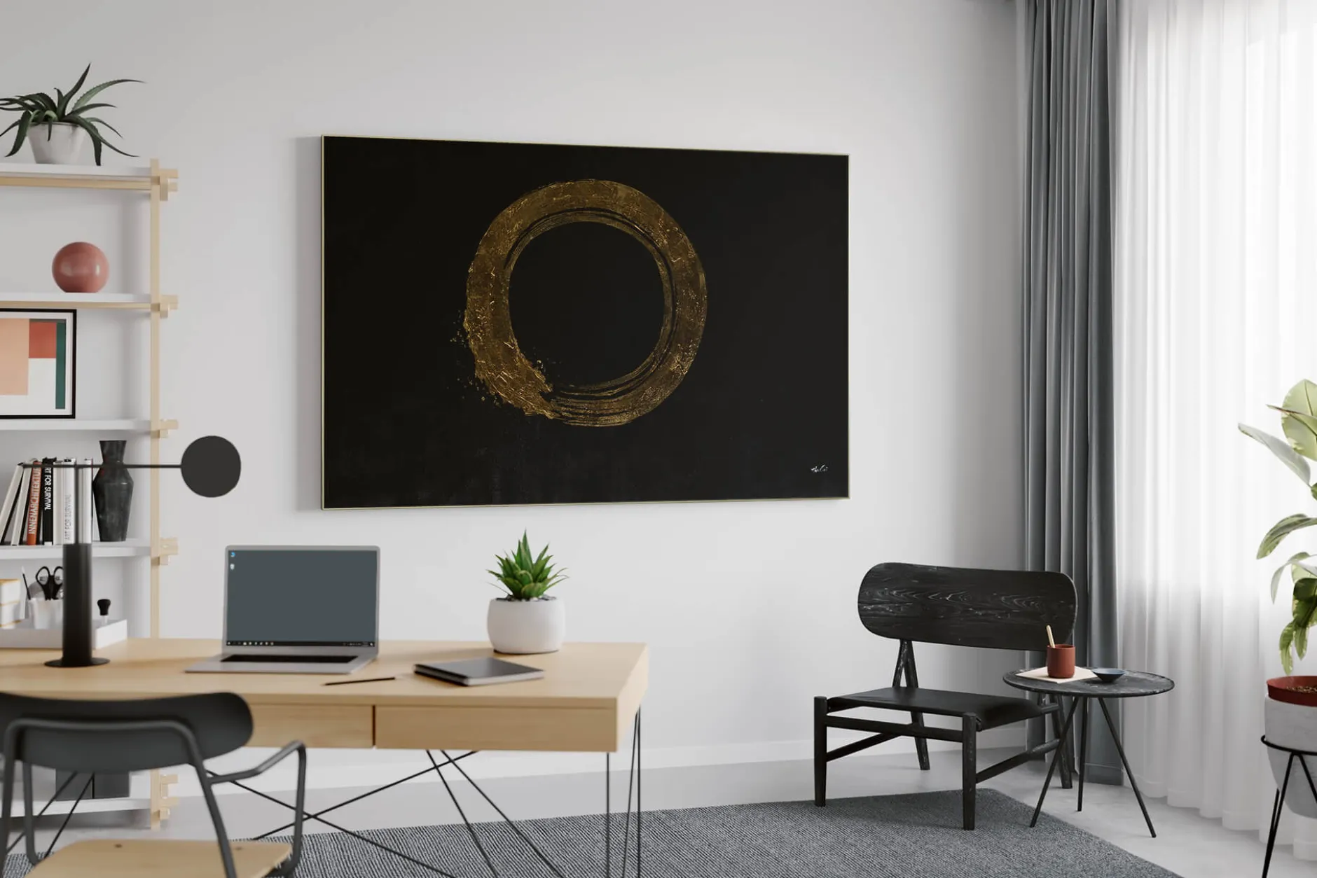 Öl Gemälde 'Lucent Circle' | Handgemaltes Unikat