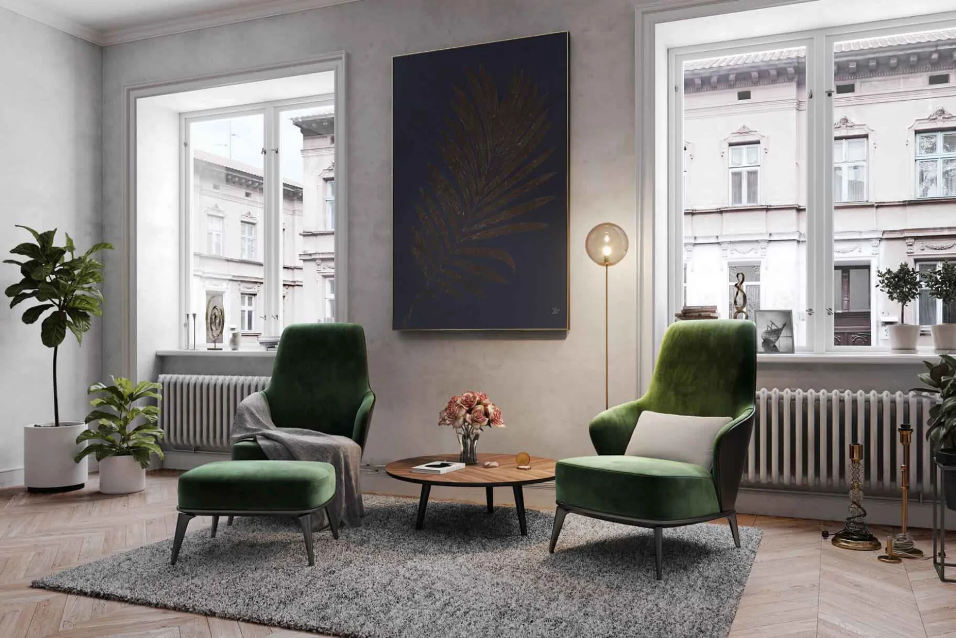 Öl Gemälde 'Lustrous Leaf' | Handgemaltes Unikat