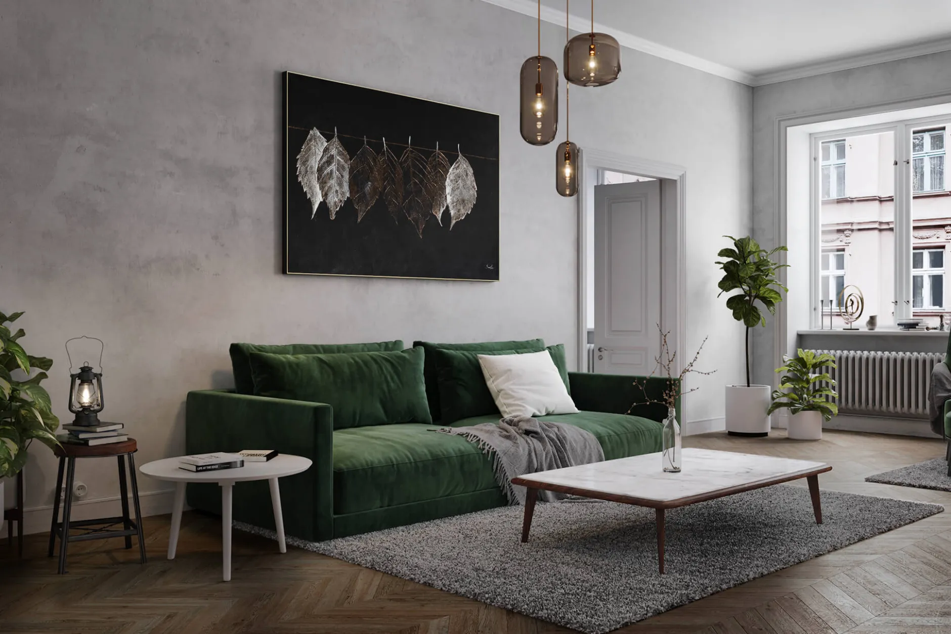 Öl Gemälde 'Lustrous Leaves' | Handgemaltes Unikat