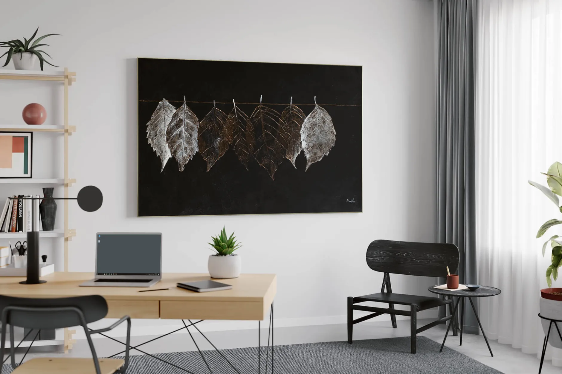 Öl Gemälde 'Lustrous Leaves' | Handgemaltes Unikat