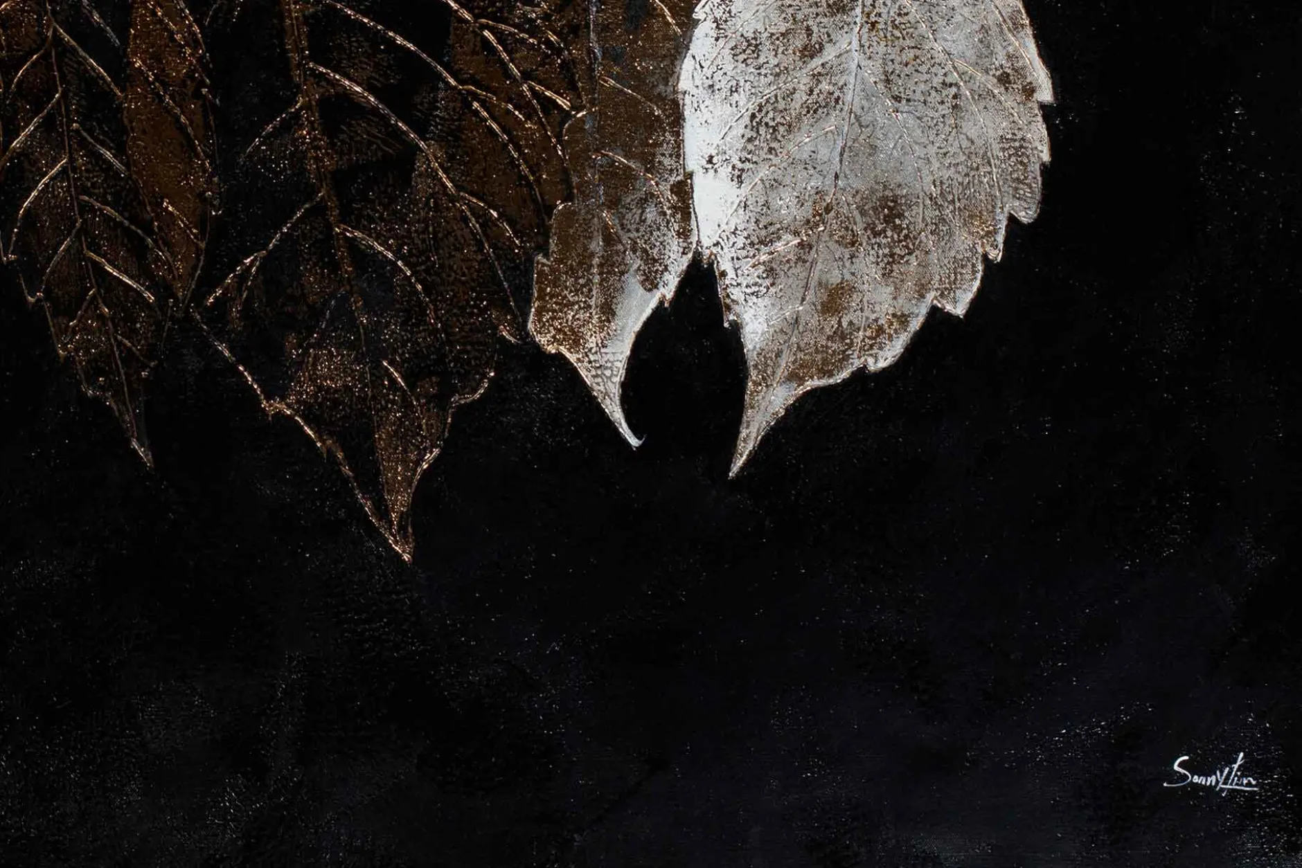 Öl Gemälde 'Lustrous Leaves' | Handgemaltes Unikat