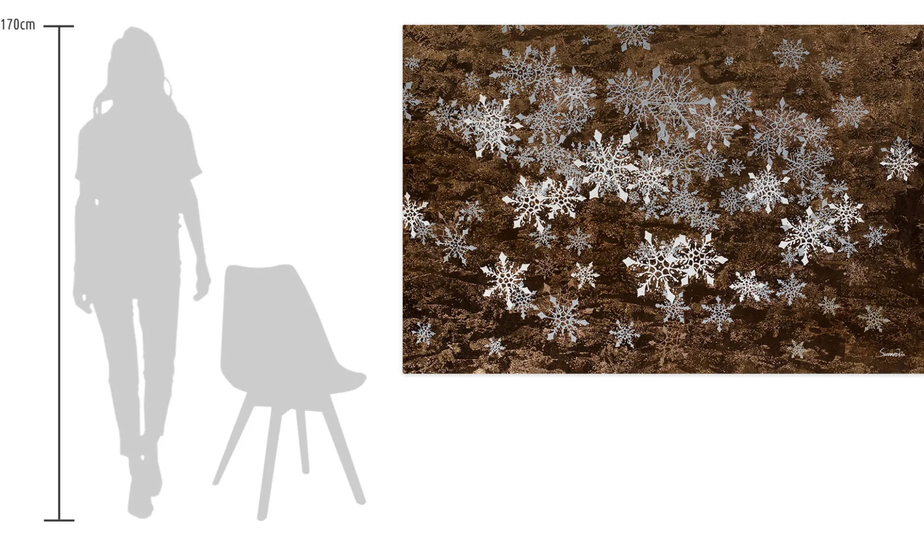 Öl Gemälde 'Magic Snow Crystals' | Handgemaltes Unikat
