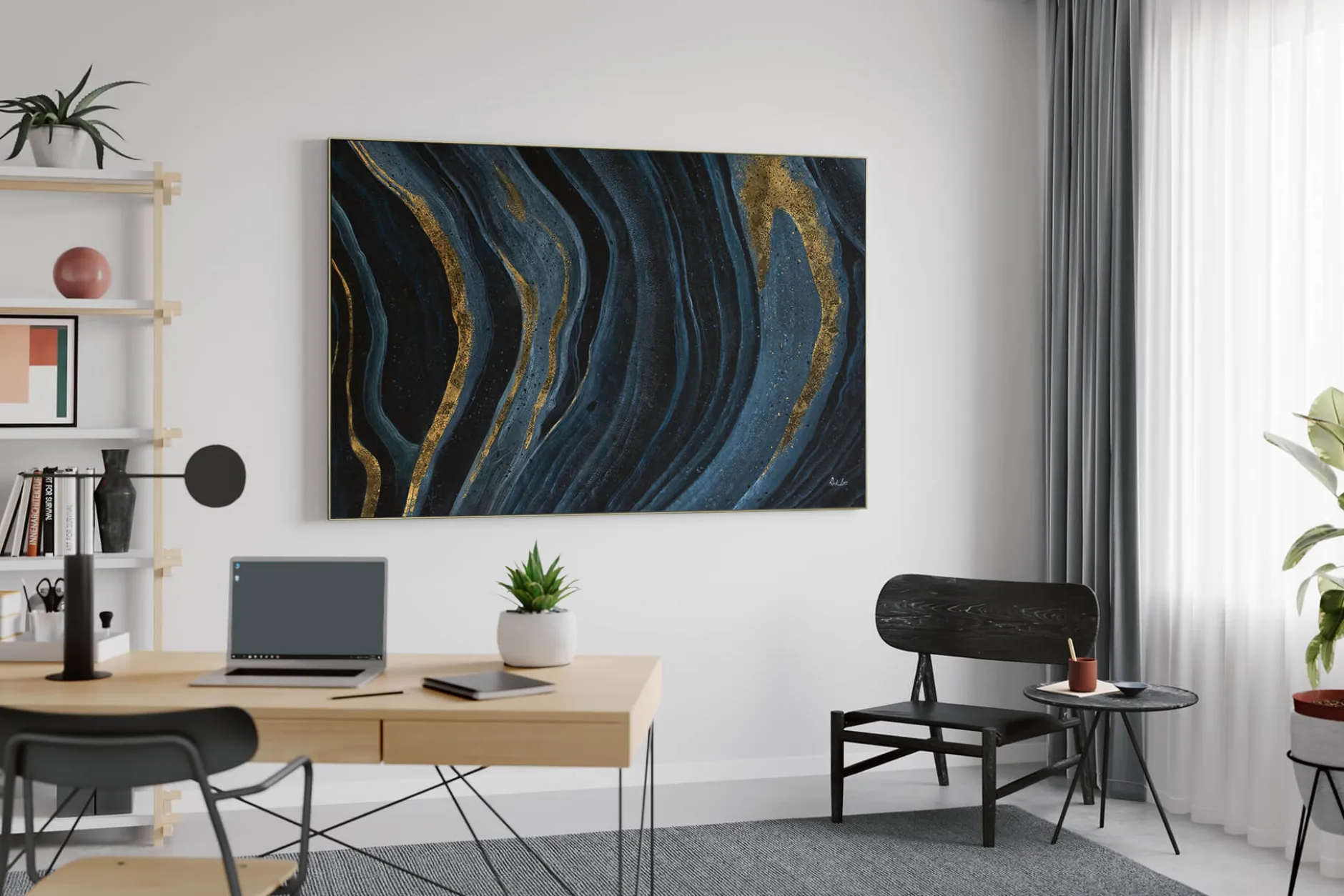 Öl Gemälde 'Magischer Obsidian' | Handgemaltes Unikat
