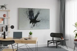 Öl Gemälde 'Majestic Raven' | Handgemaltes Unikat