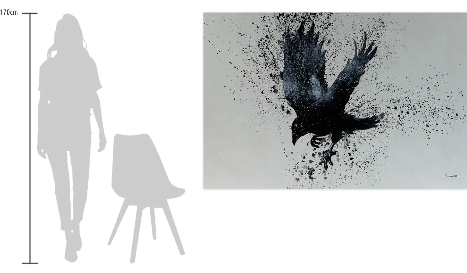 Öl Gemälde 'Majestic Raven' | Handgemaltes Unikat