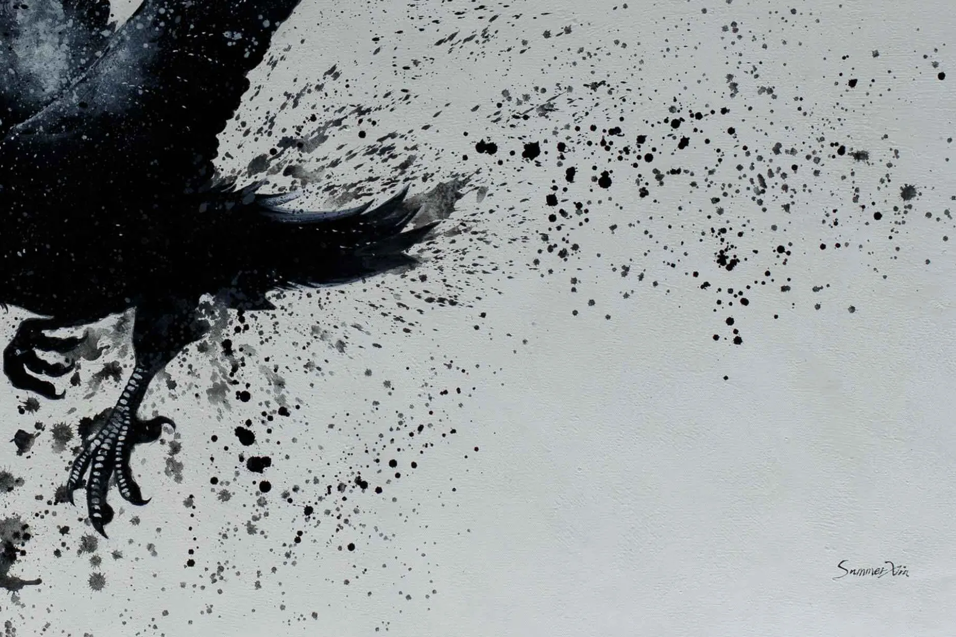 Öl Gemälde 'Majestic Raven' | Handgemaltes Unikat