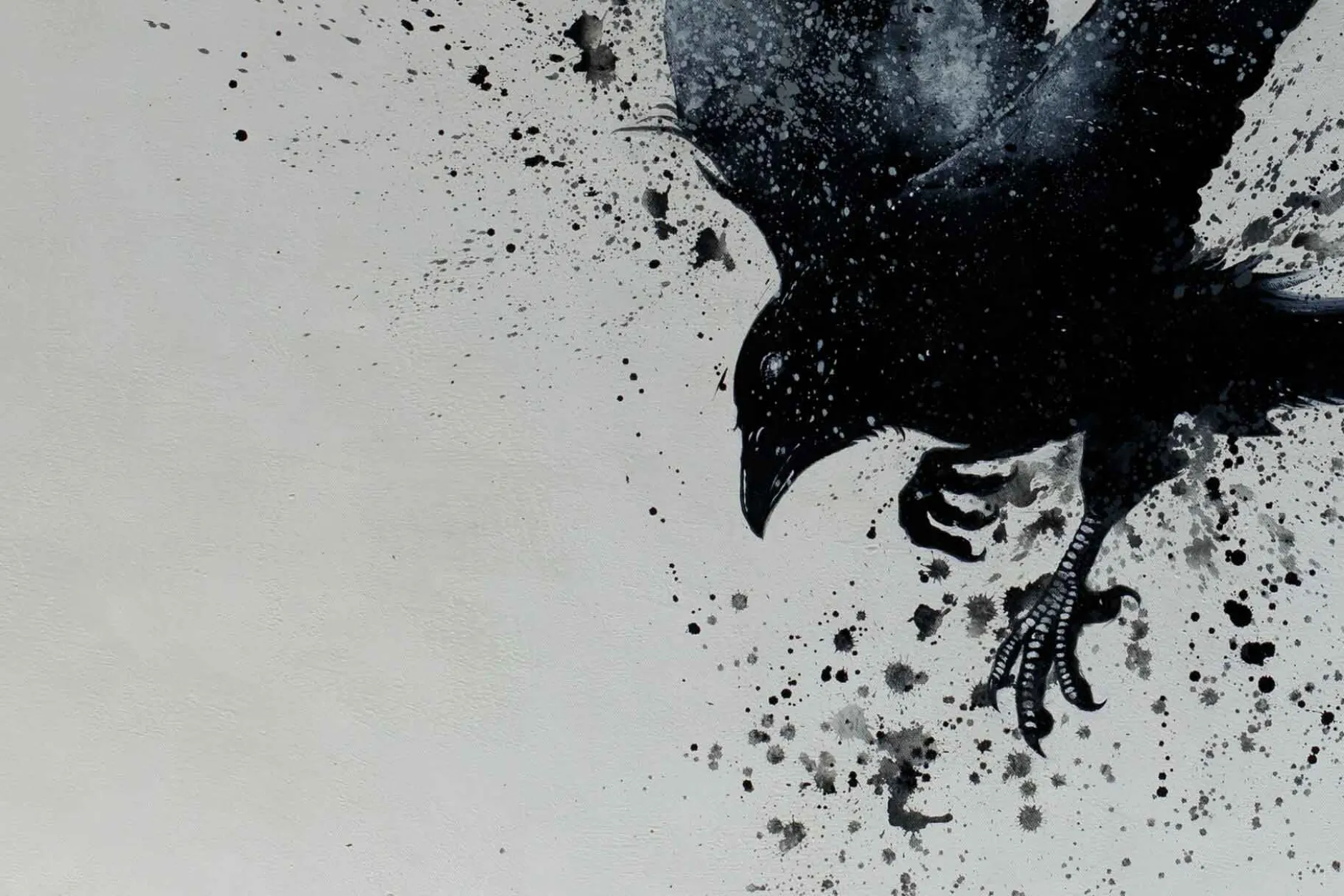 Öl Gemälde 'Majestic Raven' | Handgemaltes Unikat