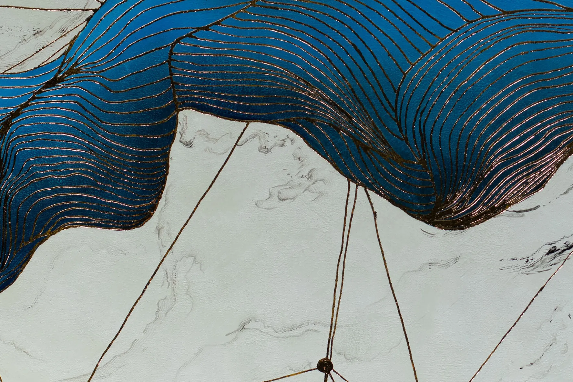 Öl Gemälde 'Marble Aquamarine' | Handgemaltes Unikat