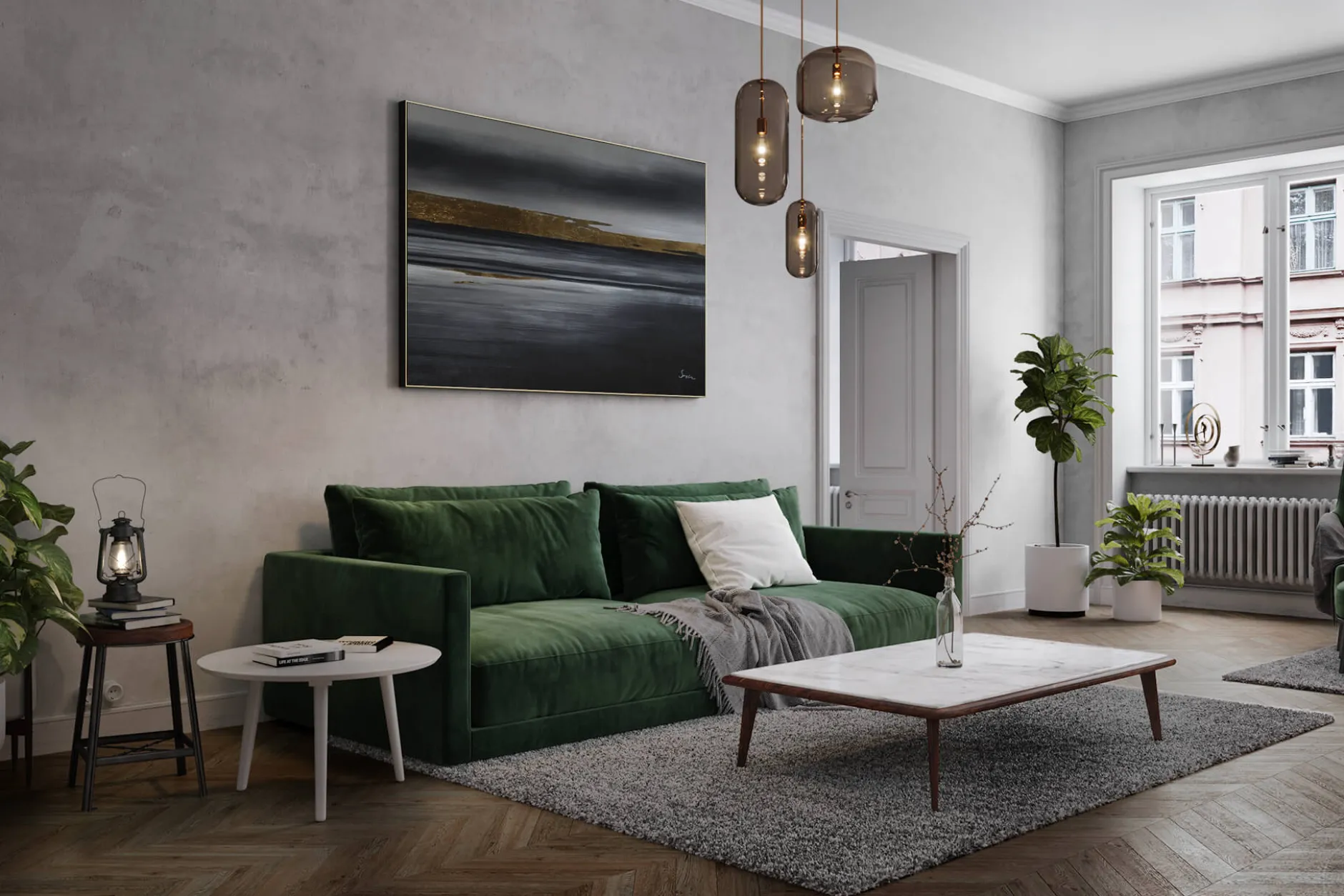 Öl Gemälde 'Modern Composition' | Handgemaltes Unikat