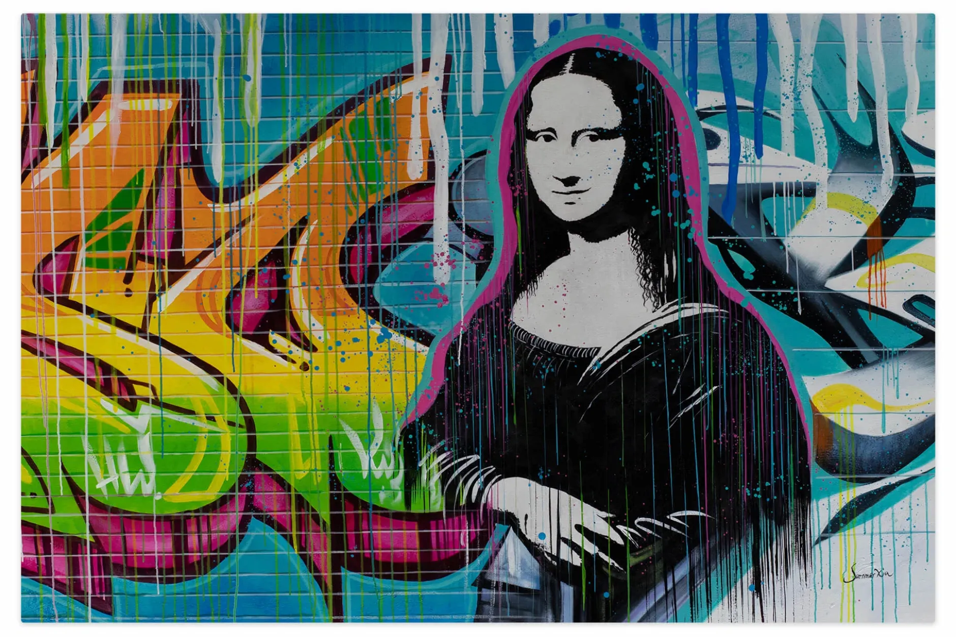 Öl Gemälde 'Mona Lisa 2.0' | Handgemaltes Unikat