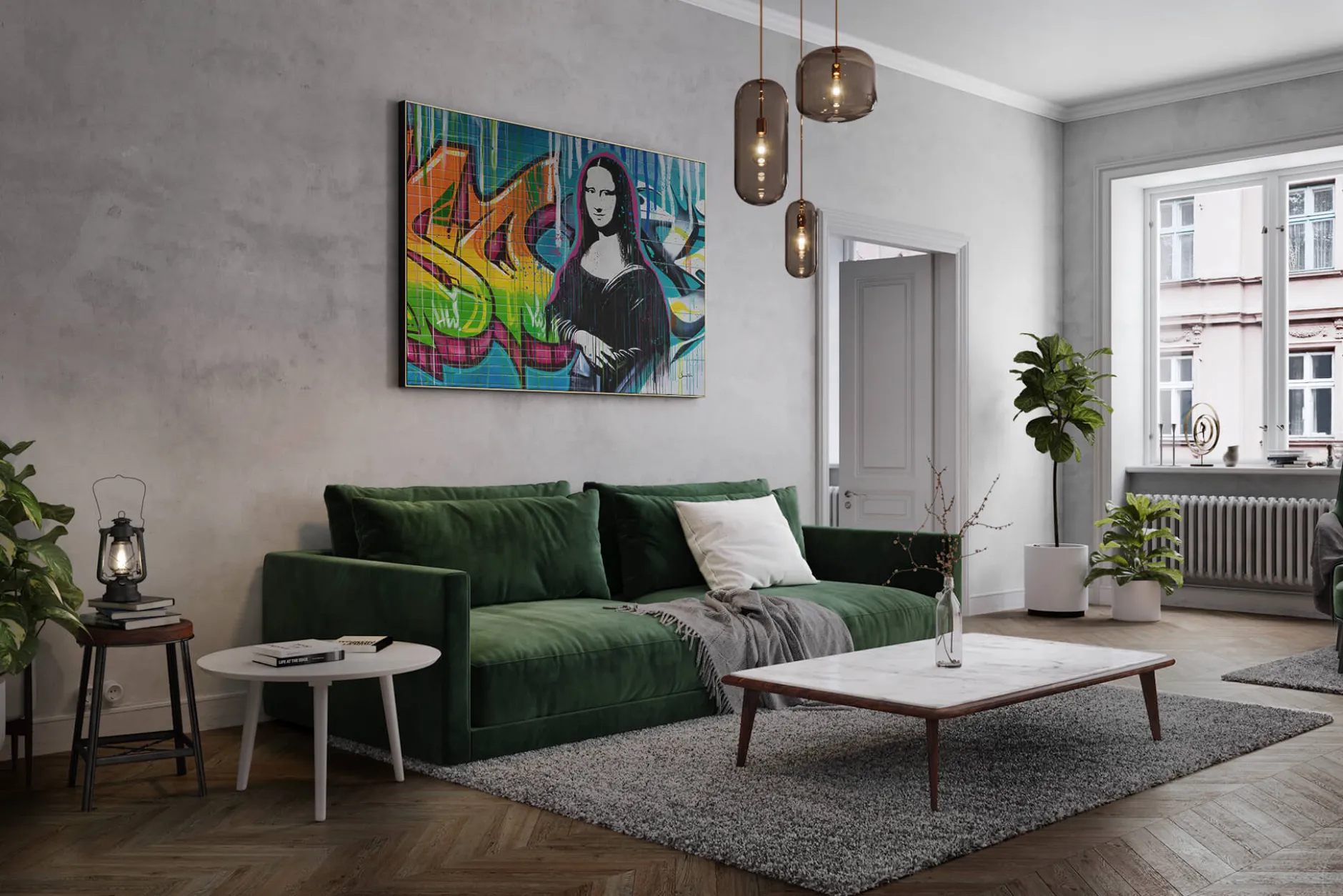 Öl Gemälde 'Mona Lisa 2.0' | Handgemaltes Unikat