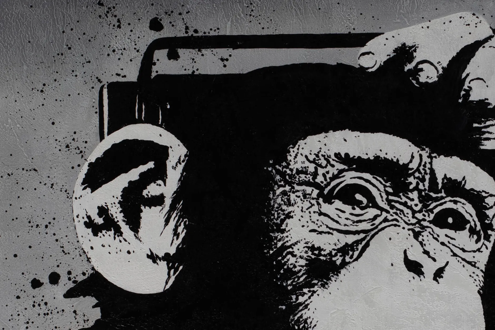 Öl Gemälde 'Monkey Music' | Handgemaltes Unikat