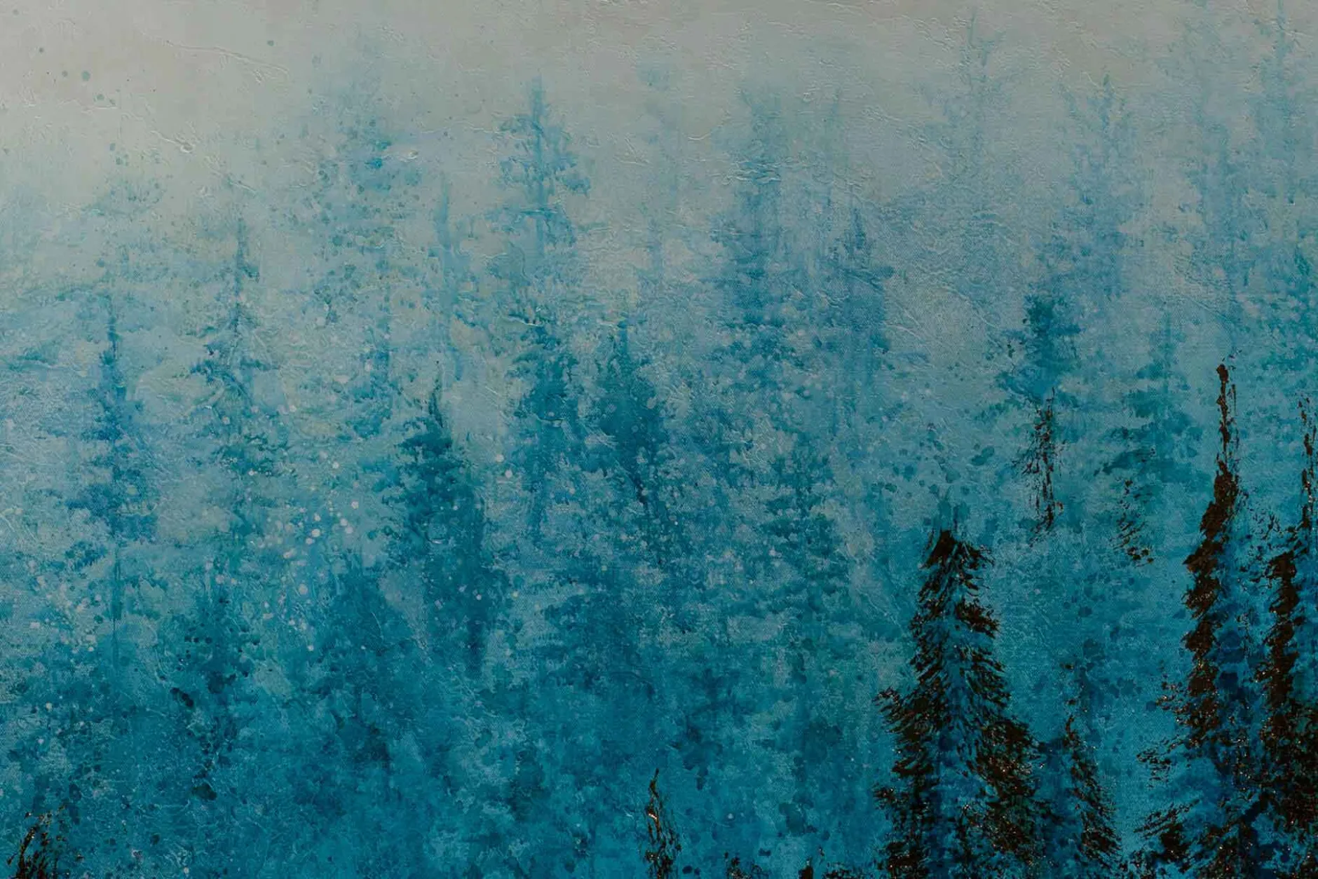 Öl Gemälde 'Morning Pine Forest' | Handgemaltes Unikat