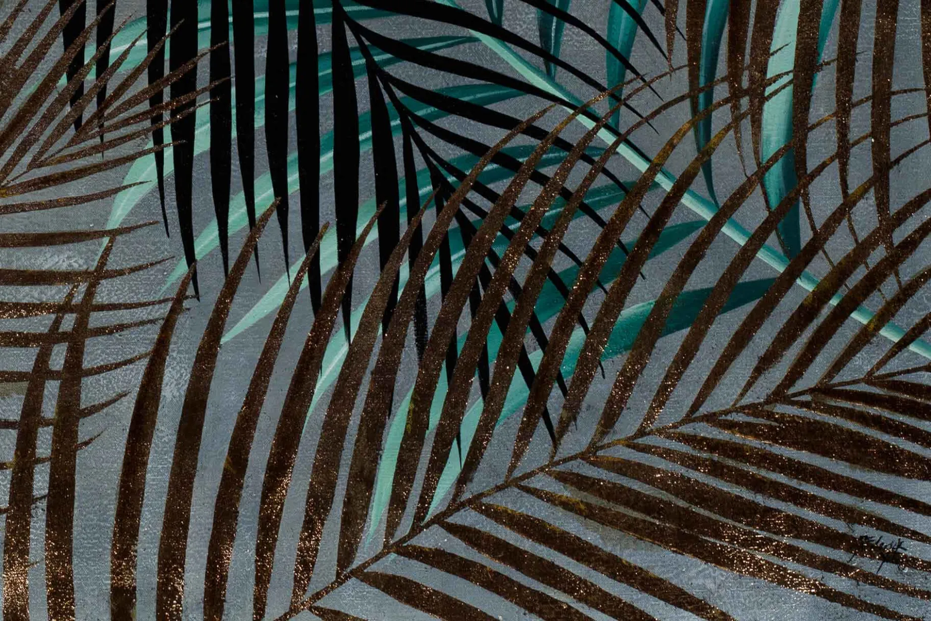 Öl Gemälde 'Mysterious Jungle' | Handgemaltes Unikat