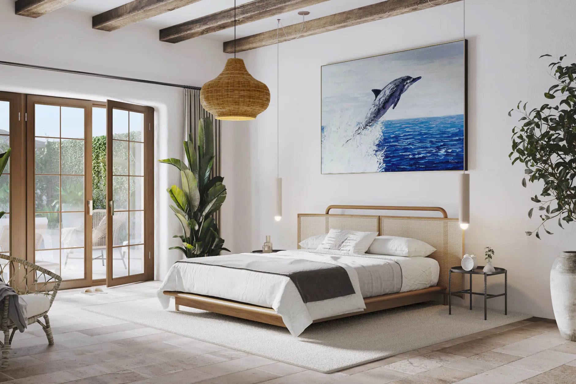 Öl Gemälde 'Ocean Dolphin' | Handgemaltes Unikat
