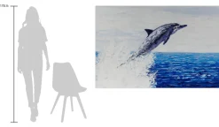 Öl Gemälde 'Ocean Dolphin' | Handgemaltes Unikat
