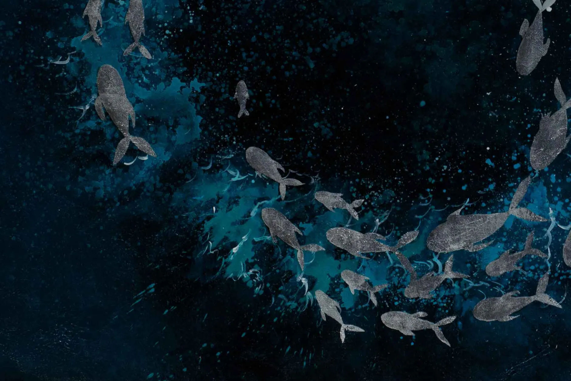 Öl Gemälde 'Oceanic Formation' | Handgemaltes Unikat