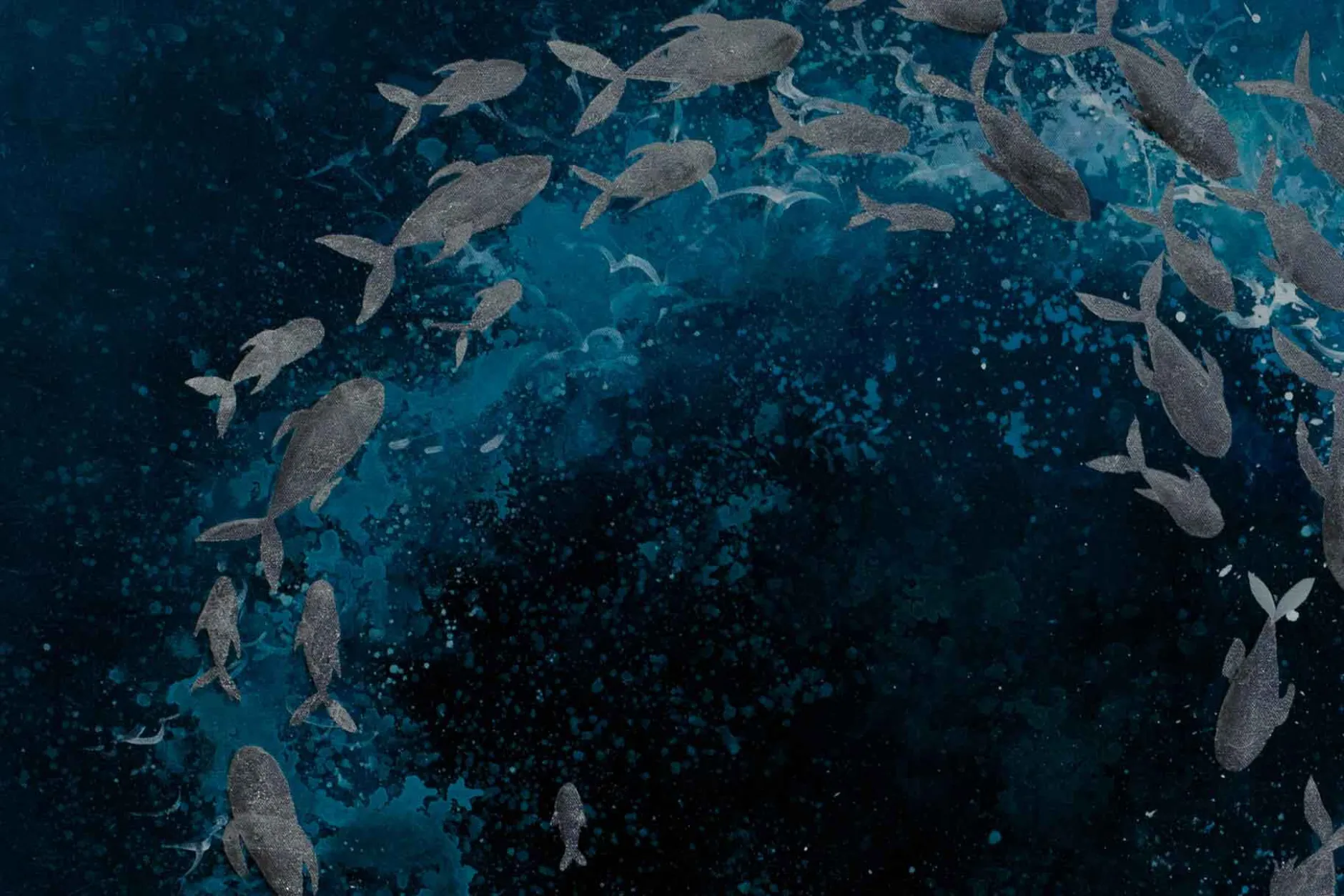 Öl Gemälde 'Oceanic Formation' | Handgemaltes Unikat