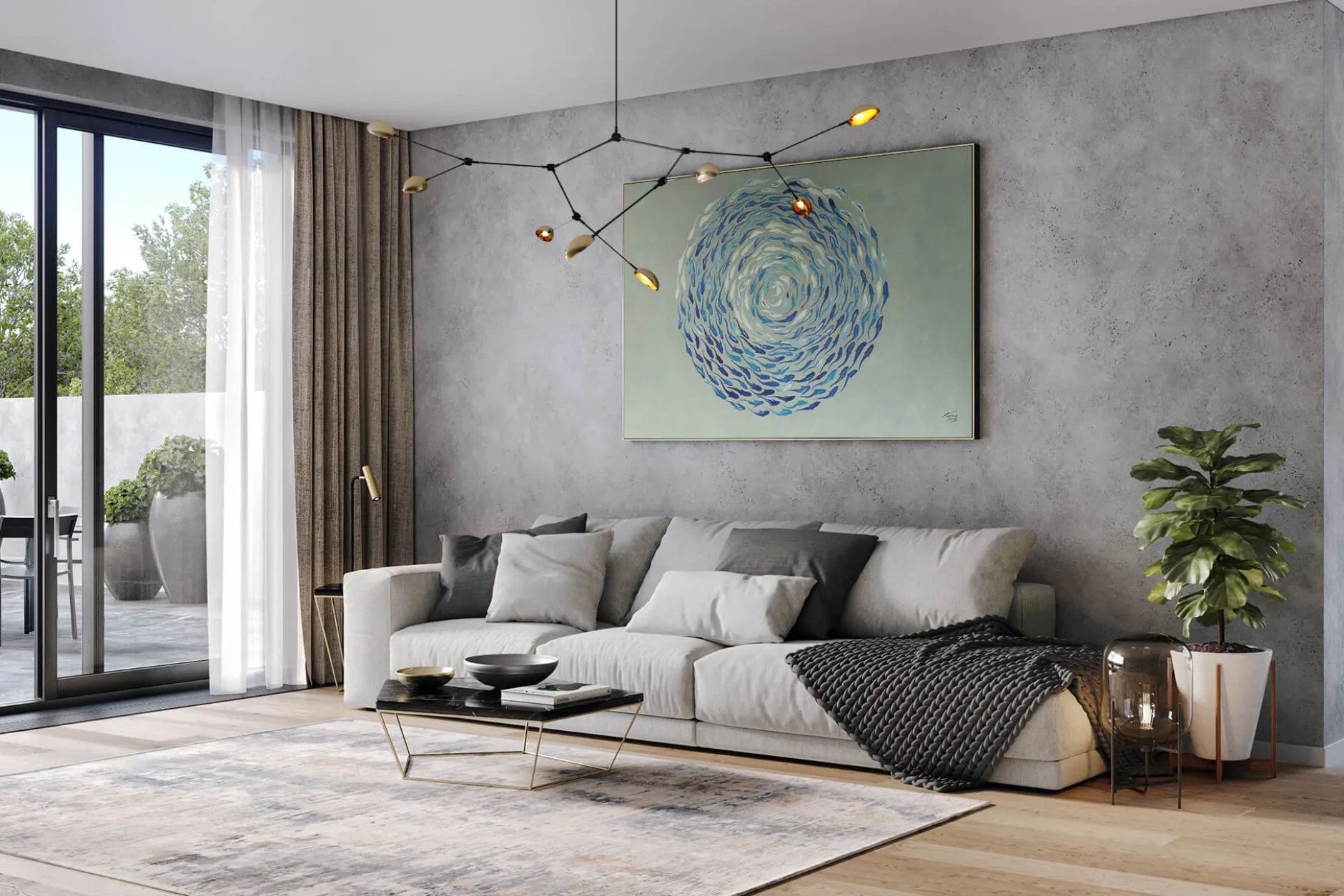 Öl Gemälde 'Ocean Vortex' | Handgemaltes Unikat
