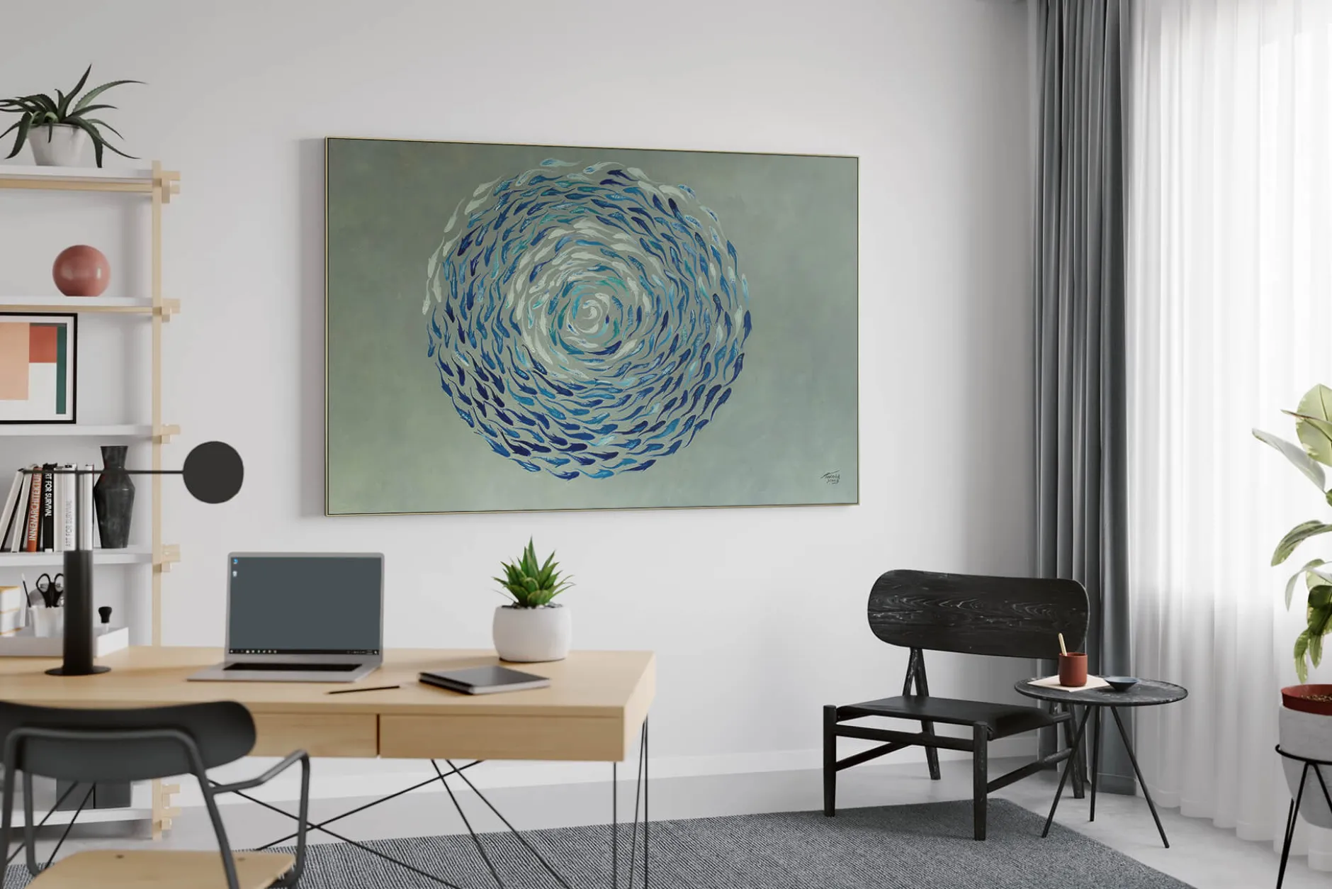 Öl Gemälde 'Ocean Vortex' | Handgemaltes Unikat