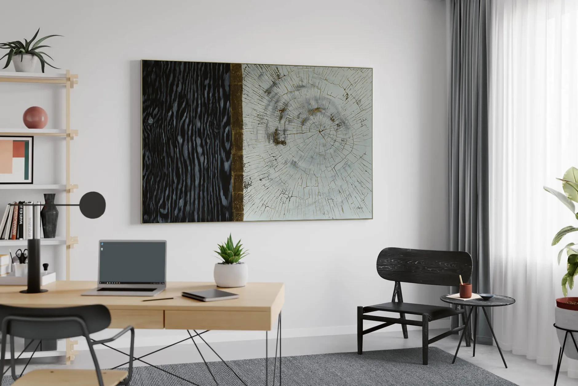 Öl Gemälde 'Ornate Tree Patterns' | Handgemaltes Unikat