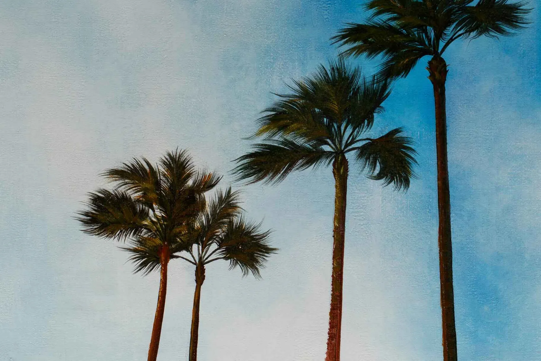 Öl Gemälde 'Palm Branches' | Handgemaltes Unikat