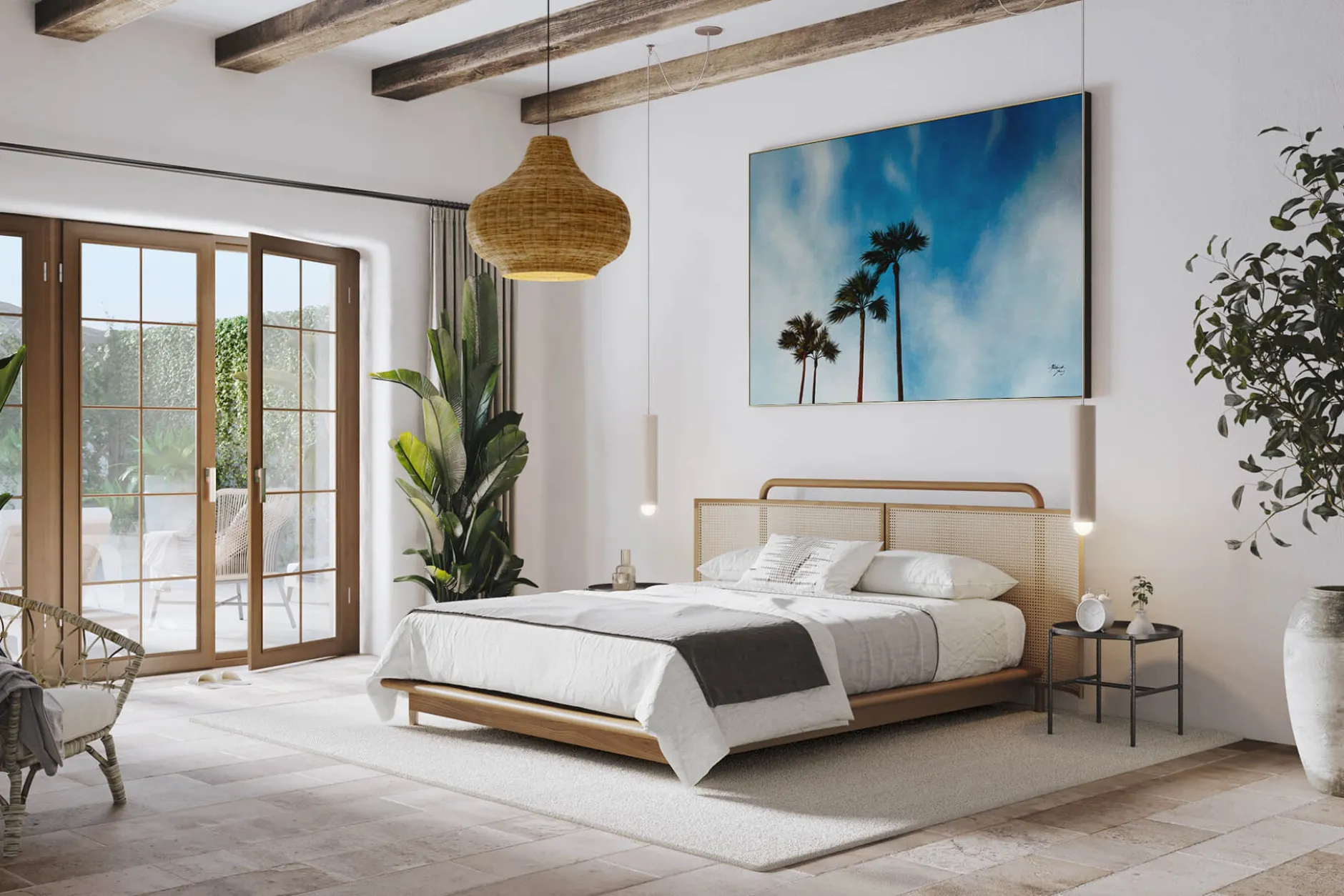 Öl Gemälde 'Palm Branches' | Handgemaltes Unikat