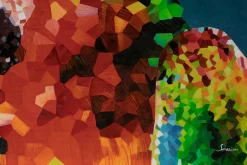 Öl Gemälde 'Parrot Mosaic' | Handgemaltes Unikat