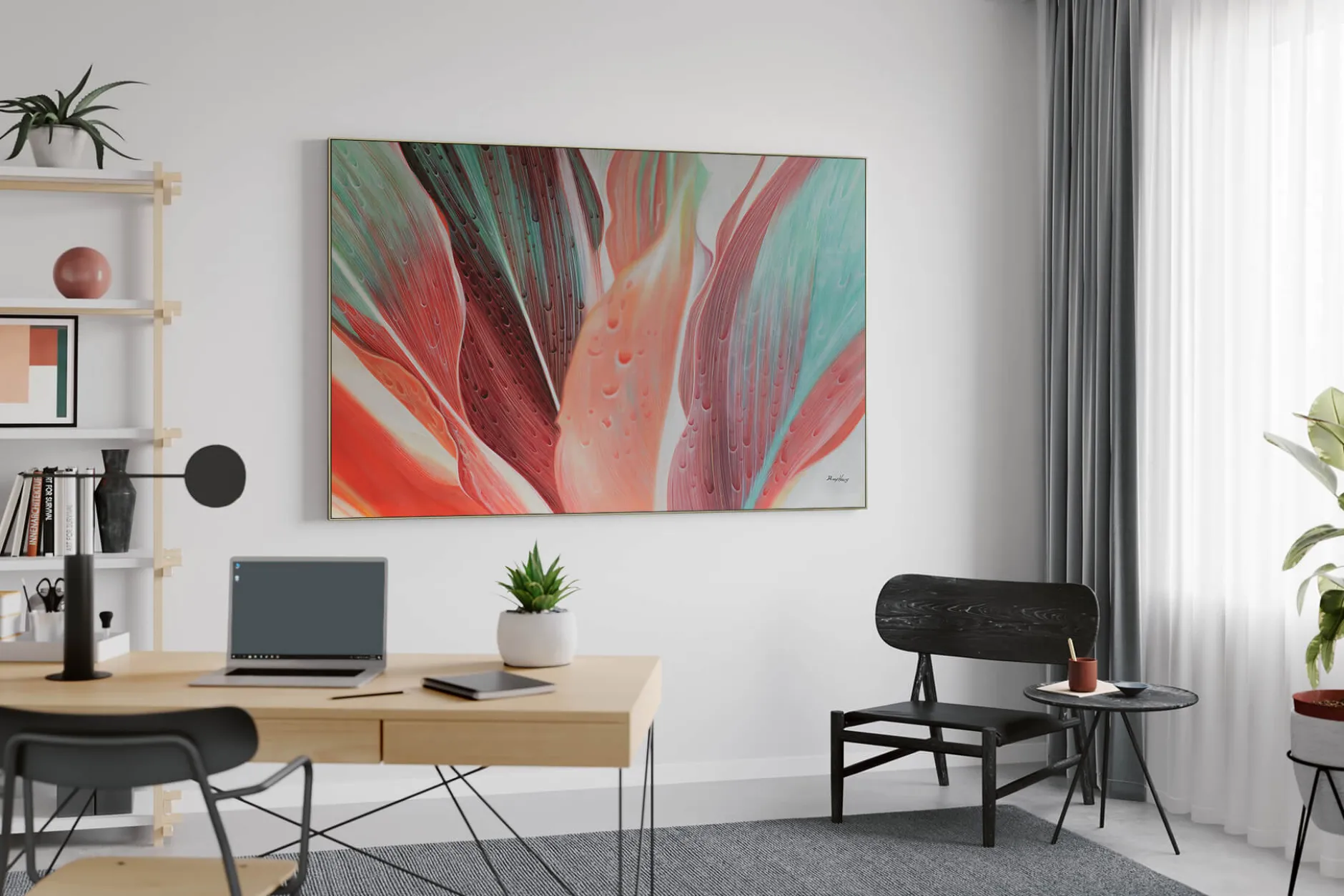 Öl Gemälde 'Pastel Facets' | Handgemaltes Unikat