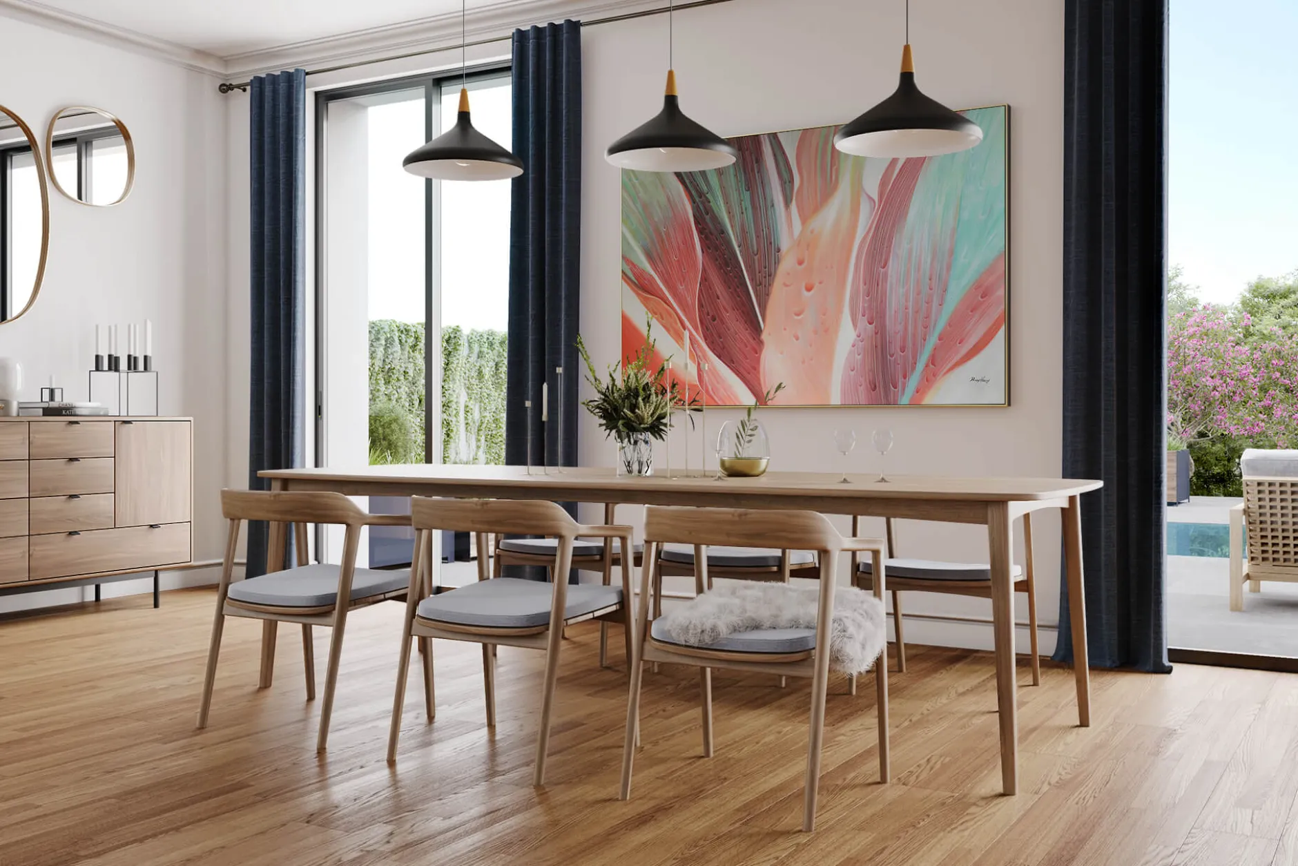 Öl Gemälde 'Pastel Facets' | Handgemaltes Unikat