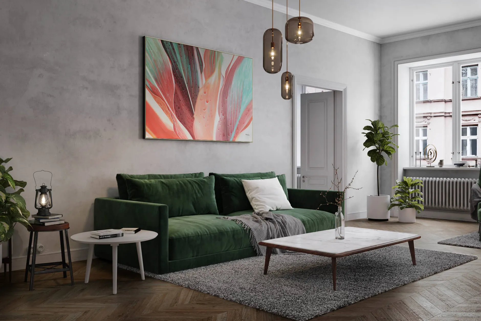 Öl Gemälde 'Pastel Facets' | Handgemaltes Unikat