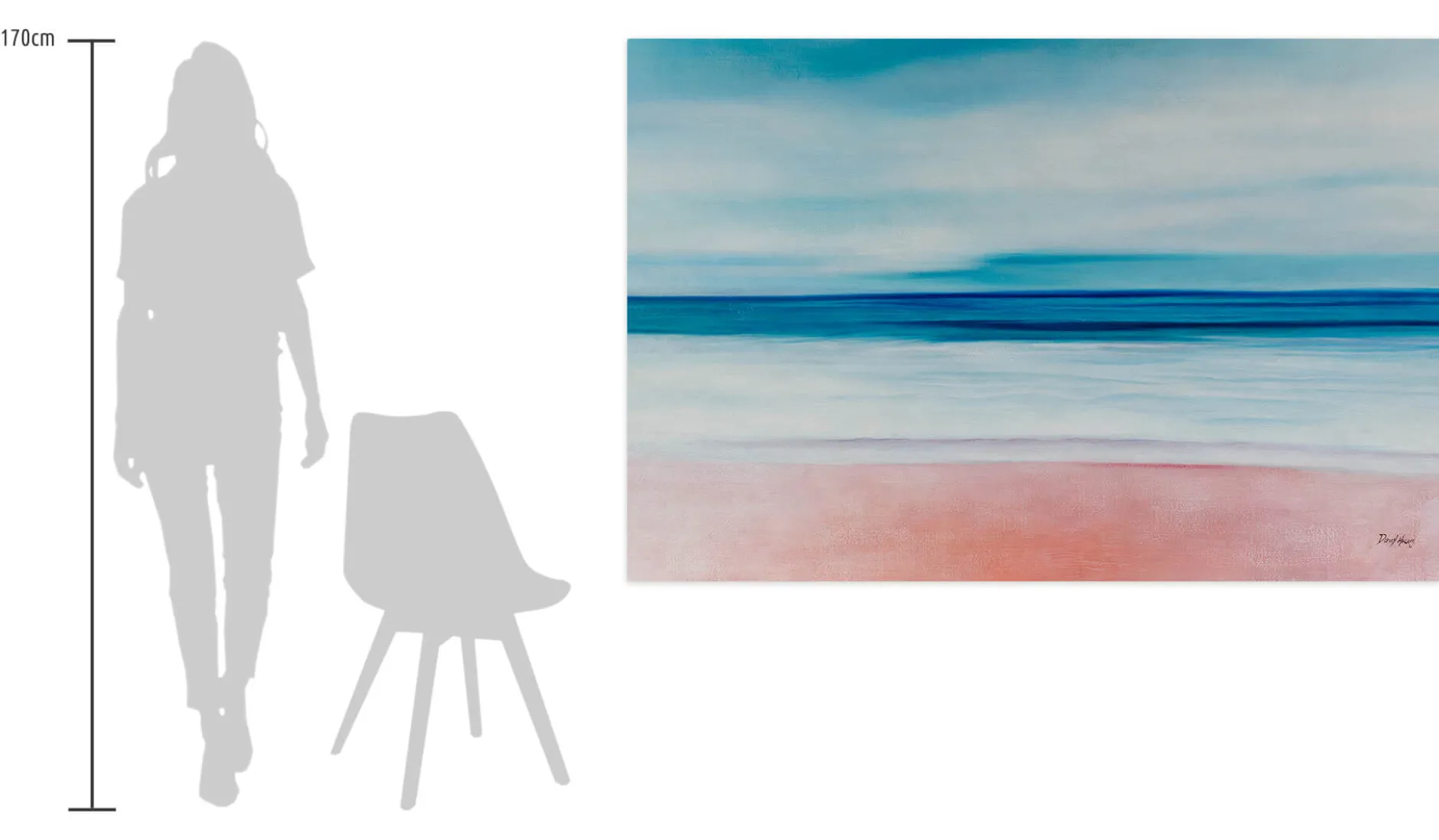 Öl Gemälde 'Pastel Horizon' | Handgemaltes Unikat