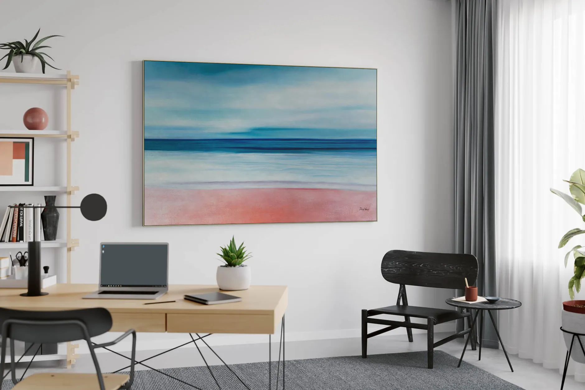 Öl Gemälde 'Pastel Horizon' | Handgemaltes Unikat
