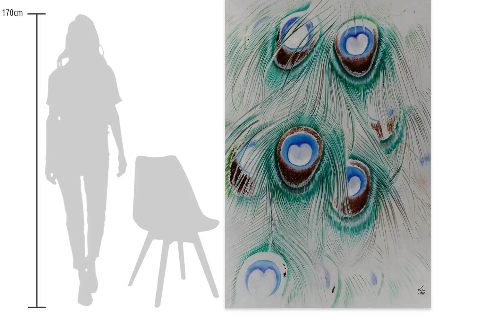 Öl Gemälde 'Peacock Finery' | Handgemaltes Unikat