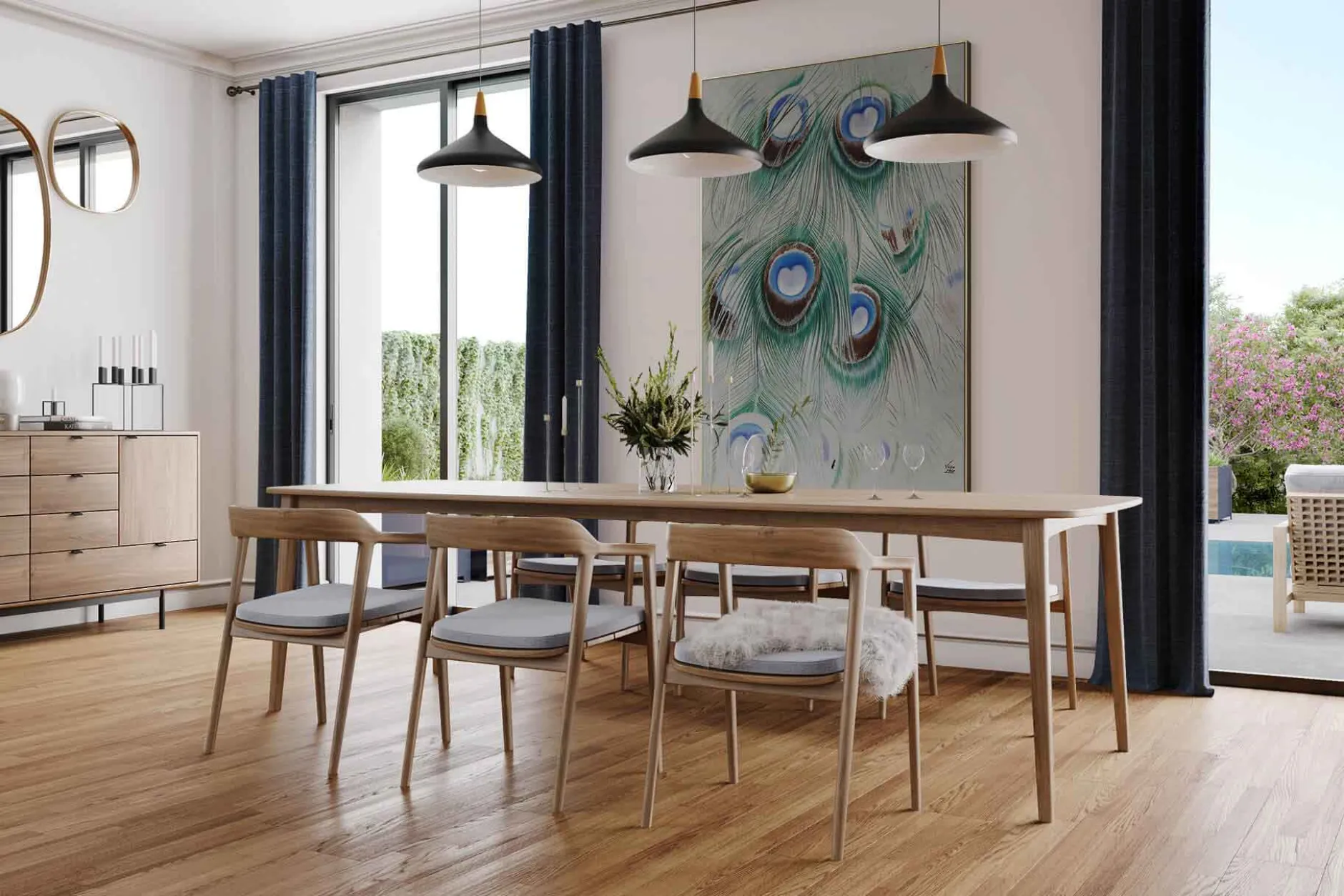 Öl Gemälde 'Peacock Finery' | Handgemaltes Unikat