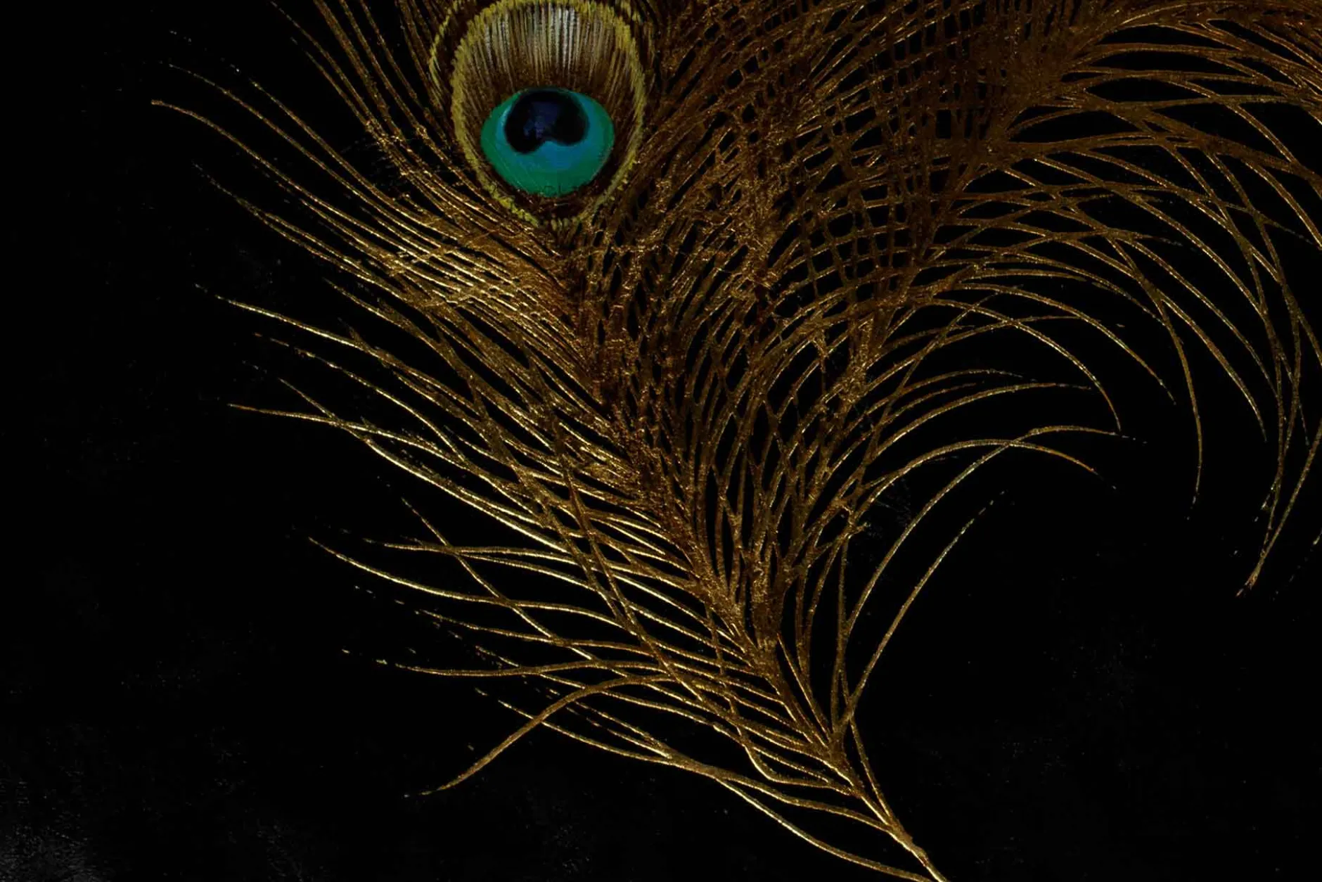 Öl Gemälde 'Peacock footprints' | Handgemaltes Unikat
