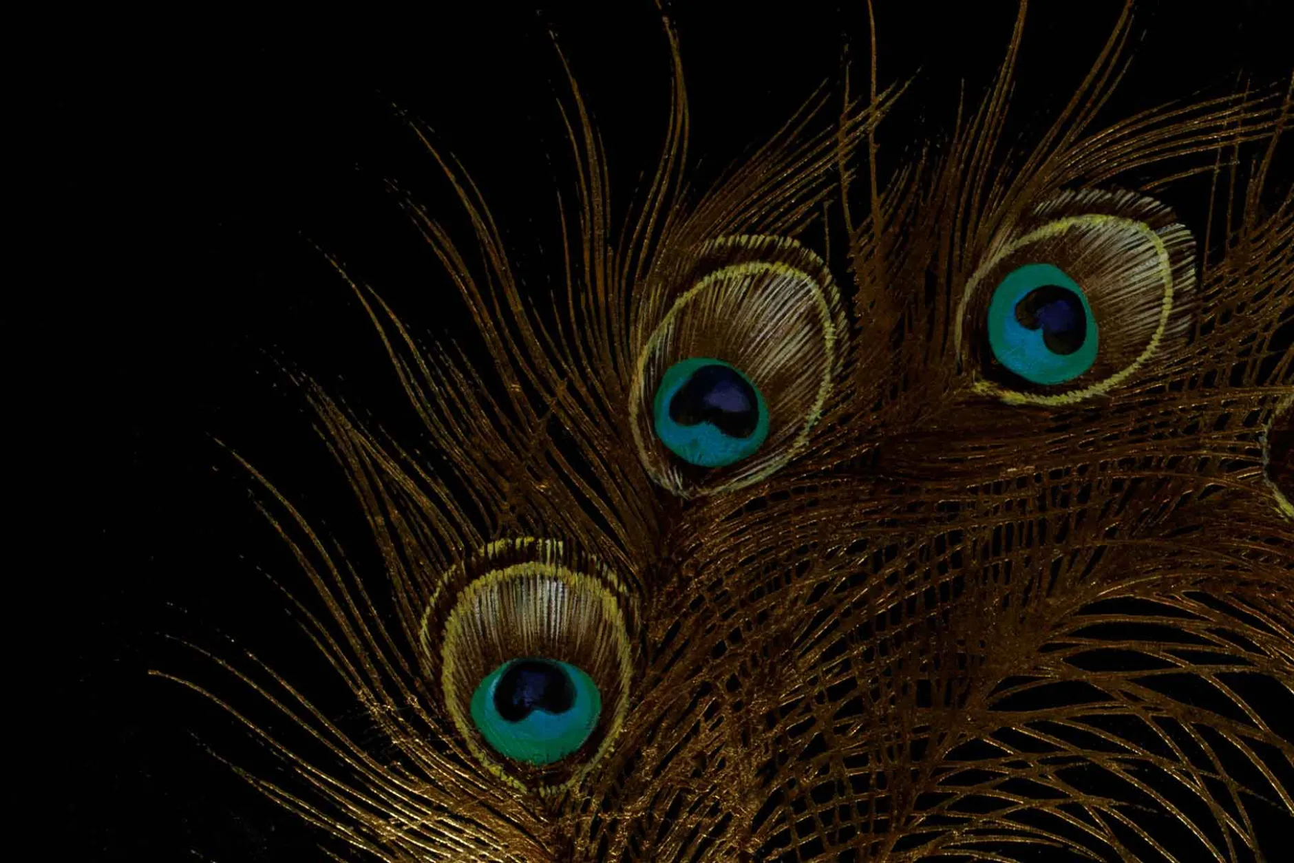 Öl Gemälde 'Peacock footprints' | Handgemaltes Unikat