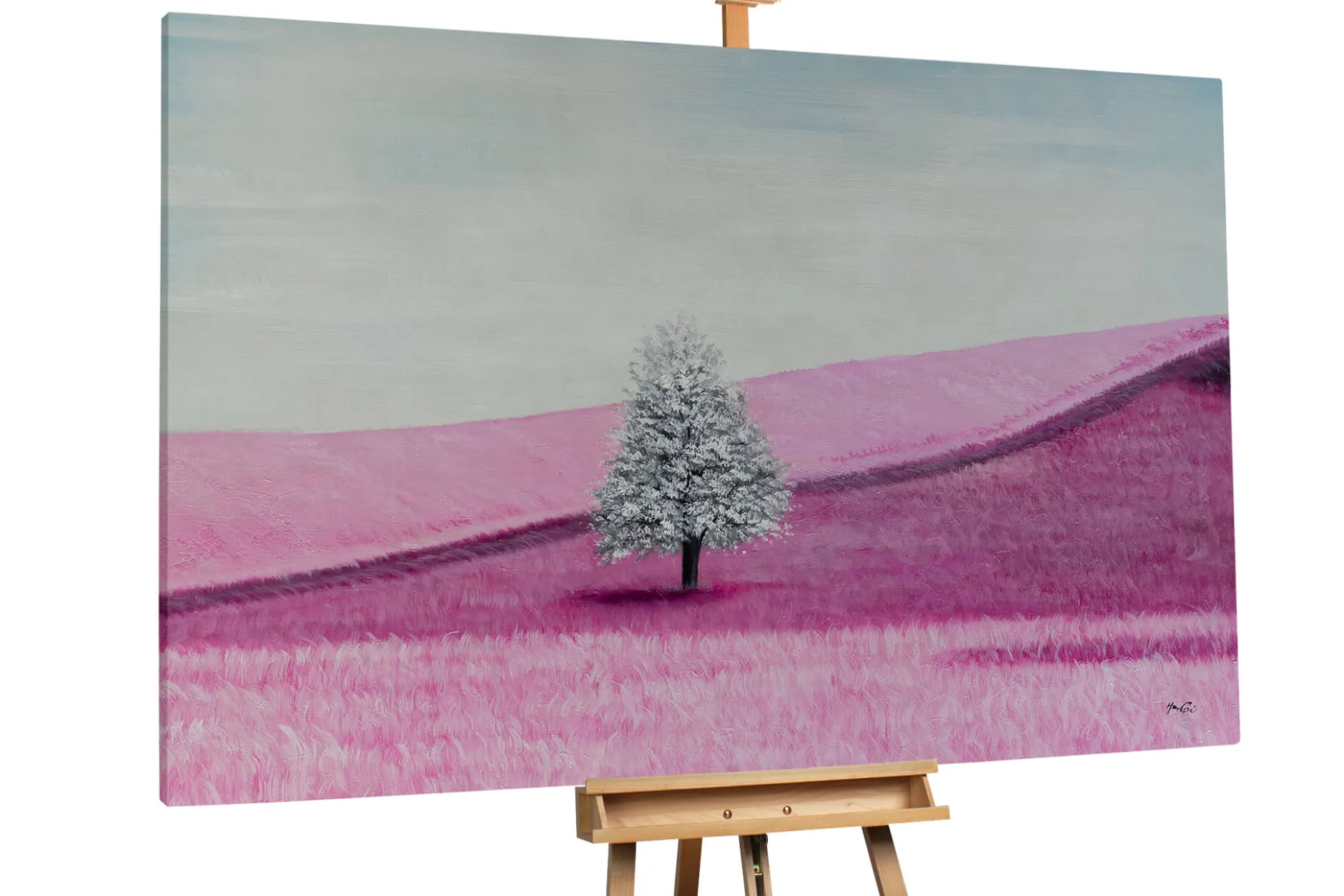 Öl Gemälde 'Pink Vastness' | Handgemaltes Unikat