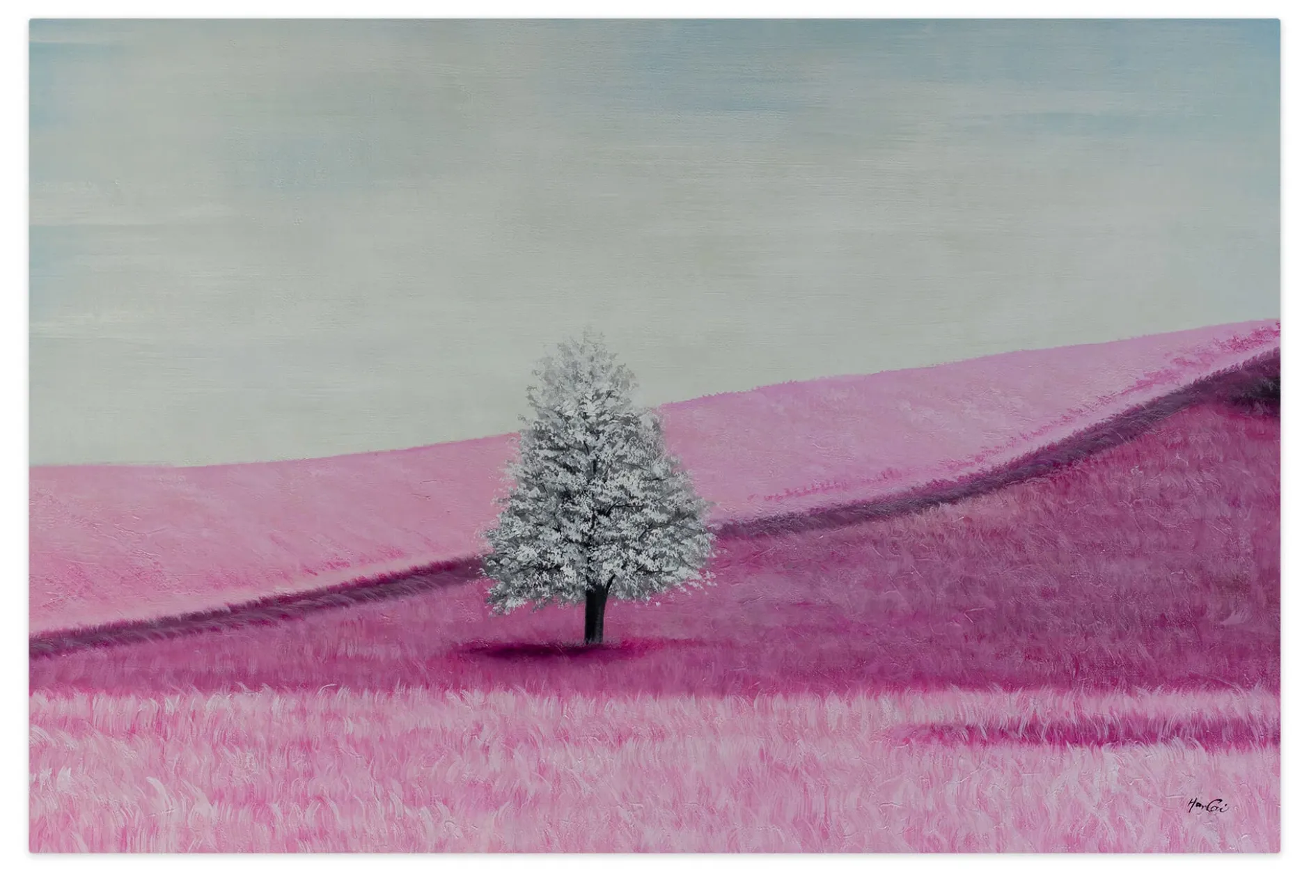 Öl Gemälde 'Pink Vastness' | Handgemaltes Unikat