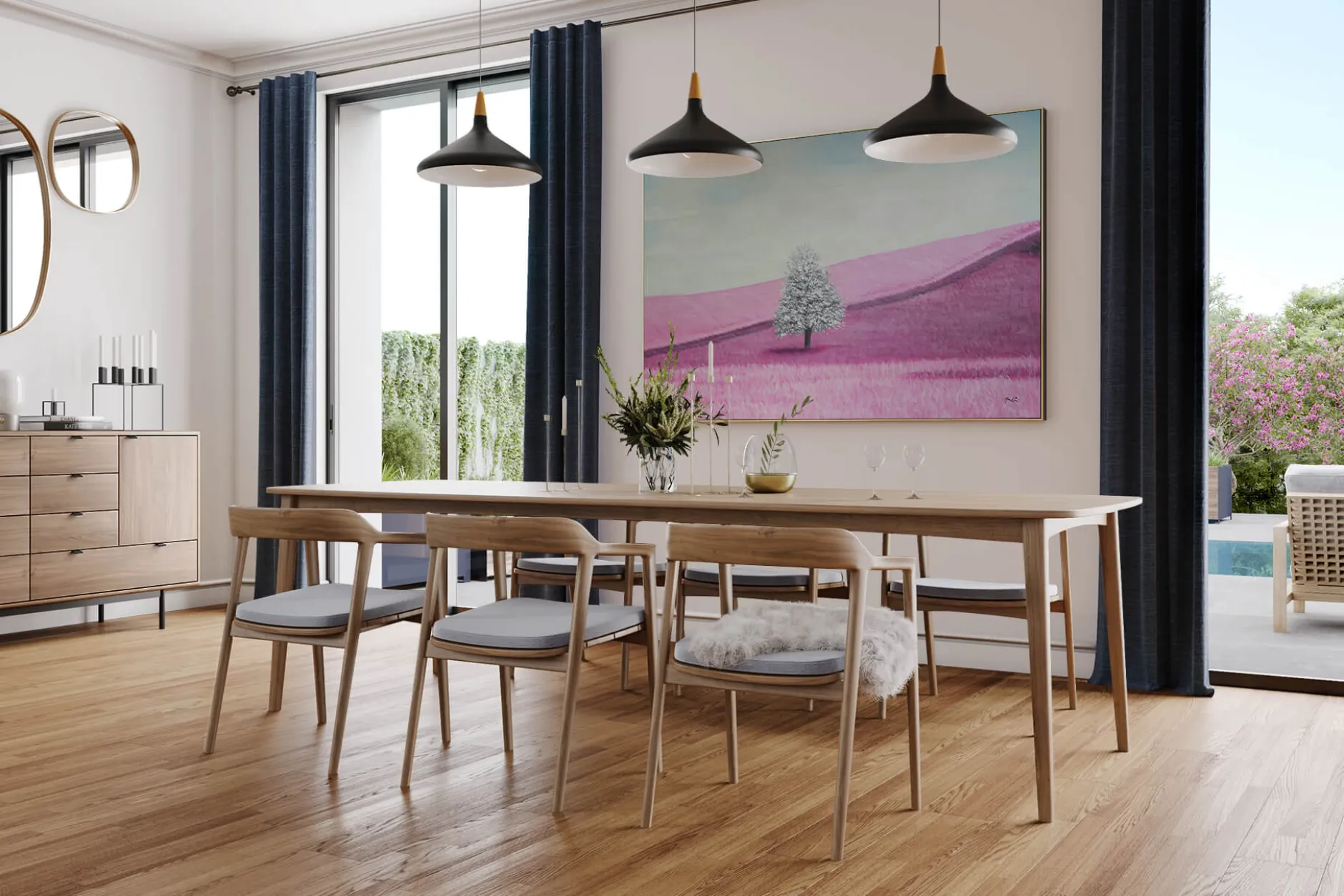 Öl Gemälde 'Pink Vastness' | Handgemaltes Unikat
