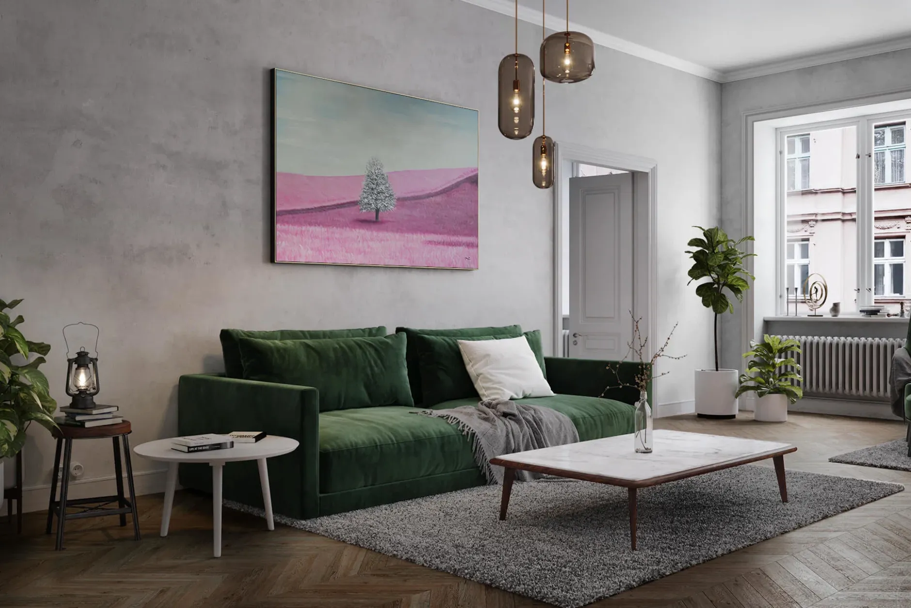 Öl Gemälde 'Pink Vastness' | Handgemaltes Unikat