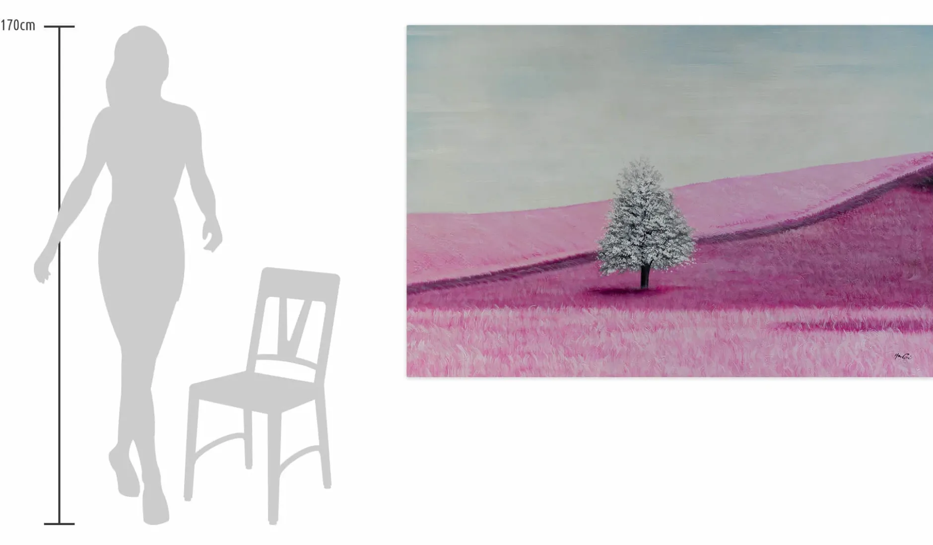 Öl Gemälde 'Pink Vastness' | Handgemaltes Unikat