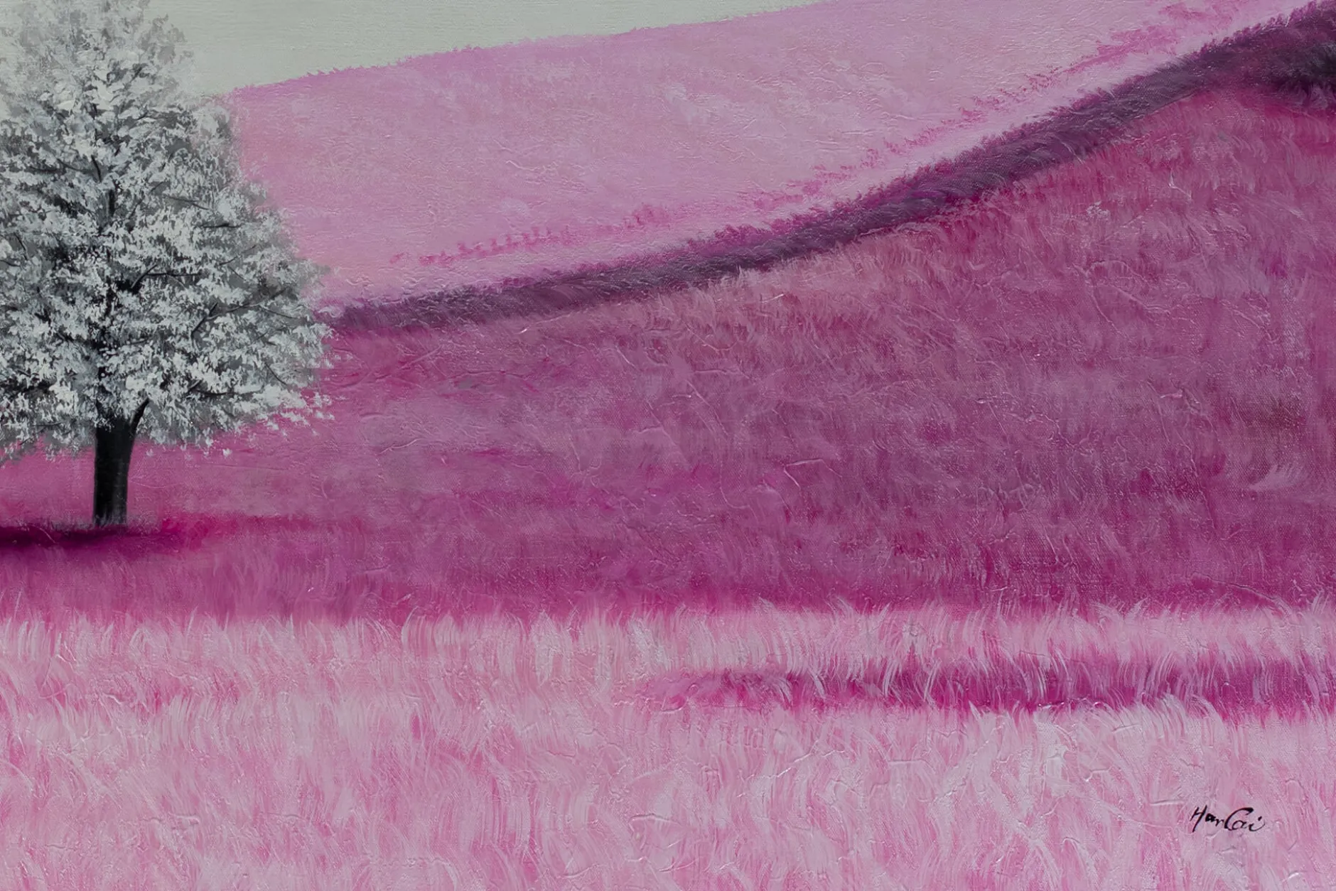 Öl Gemälde 'Pink Vastness' | Handgemaltes Unikat