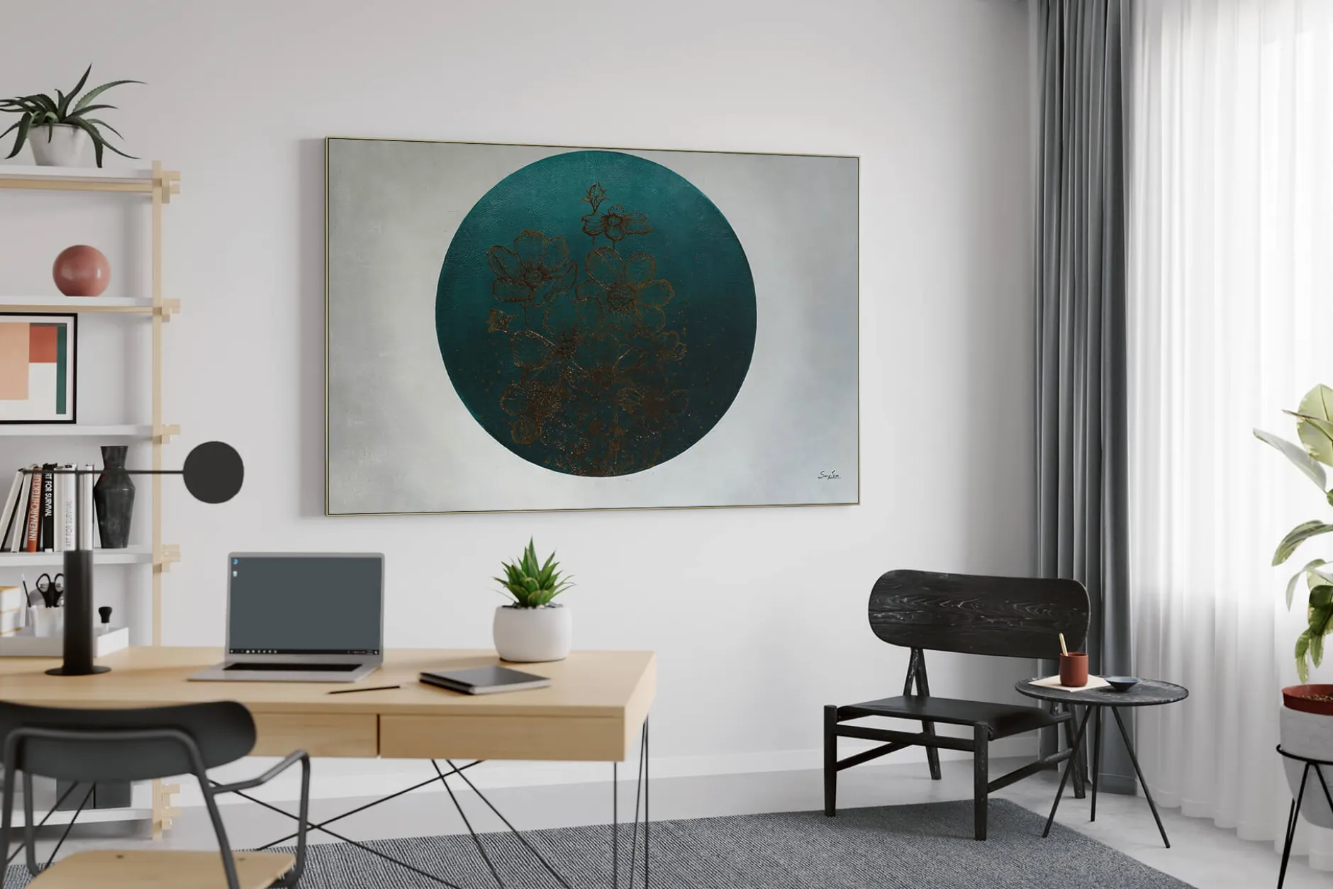 Öl Gemälde 'Plantation Circle' | Handgemaltes Unikat