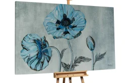 Öl Gemälde 'Poppy Blues' | Handgemaltes Unikat