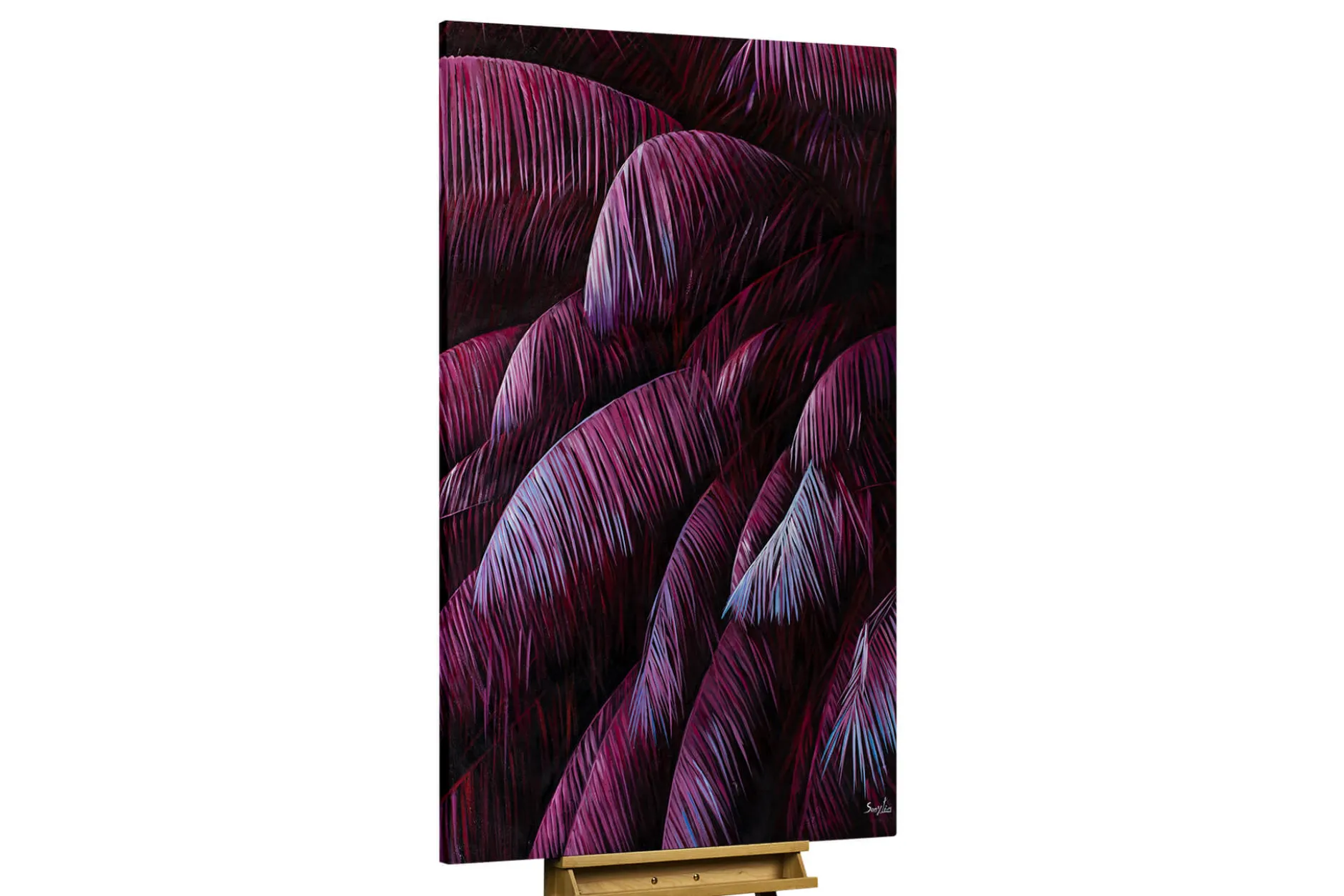 Öl Gemälde 'Purple Jungle' | Handgemaltes Unikat