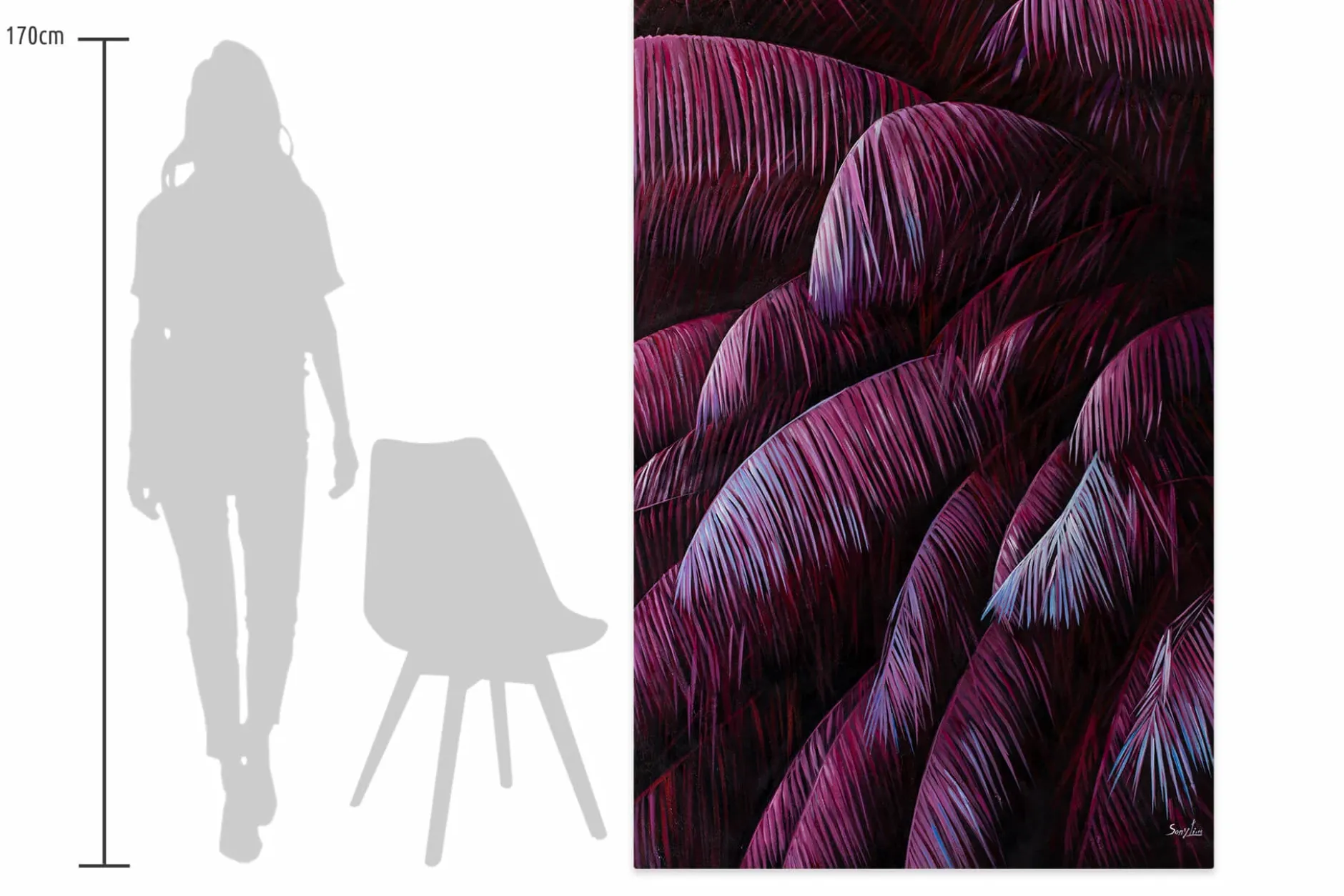 Öl Gemälde 'Purple Jungle' | Handgemaltes Unikat